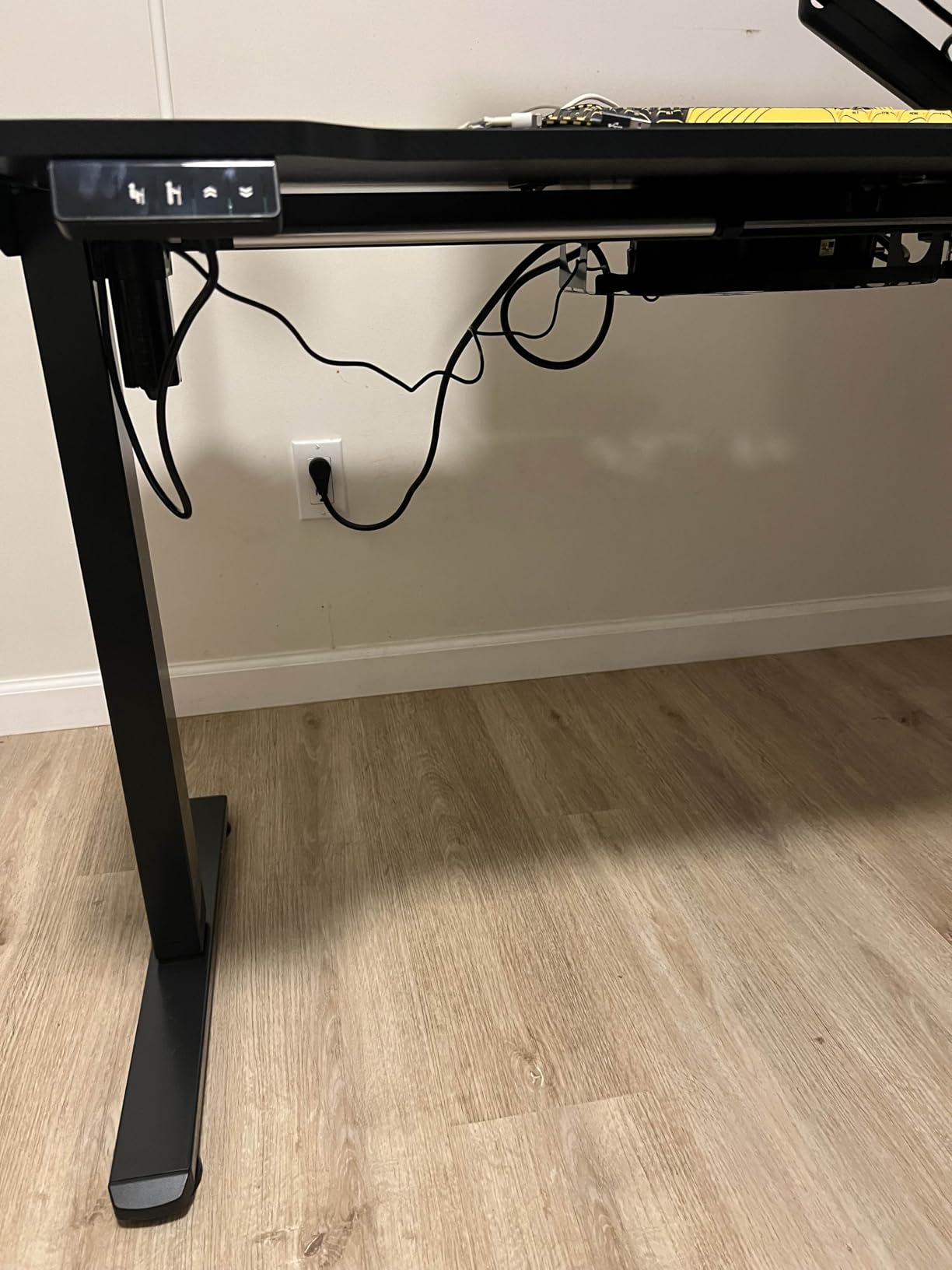 Gaming Standing Desk with LED Lights & Host Shelf, 55