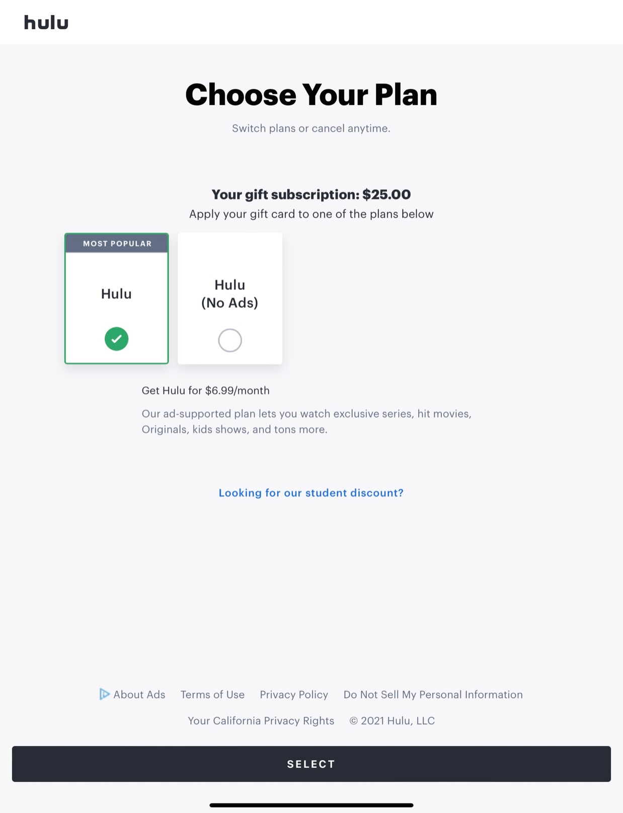 Hulu eGift Card - Customer Photo 2