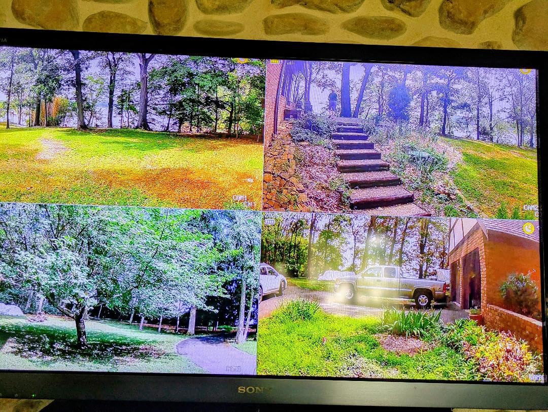 Solar Security Cameras Wireless Outdoor, 4MP Solar Powered, 4 Cam kit, Color Night Vision, 360° PTZ, 500G HDD Local Recording, No Monthly Fees - Customer Photo 1