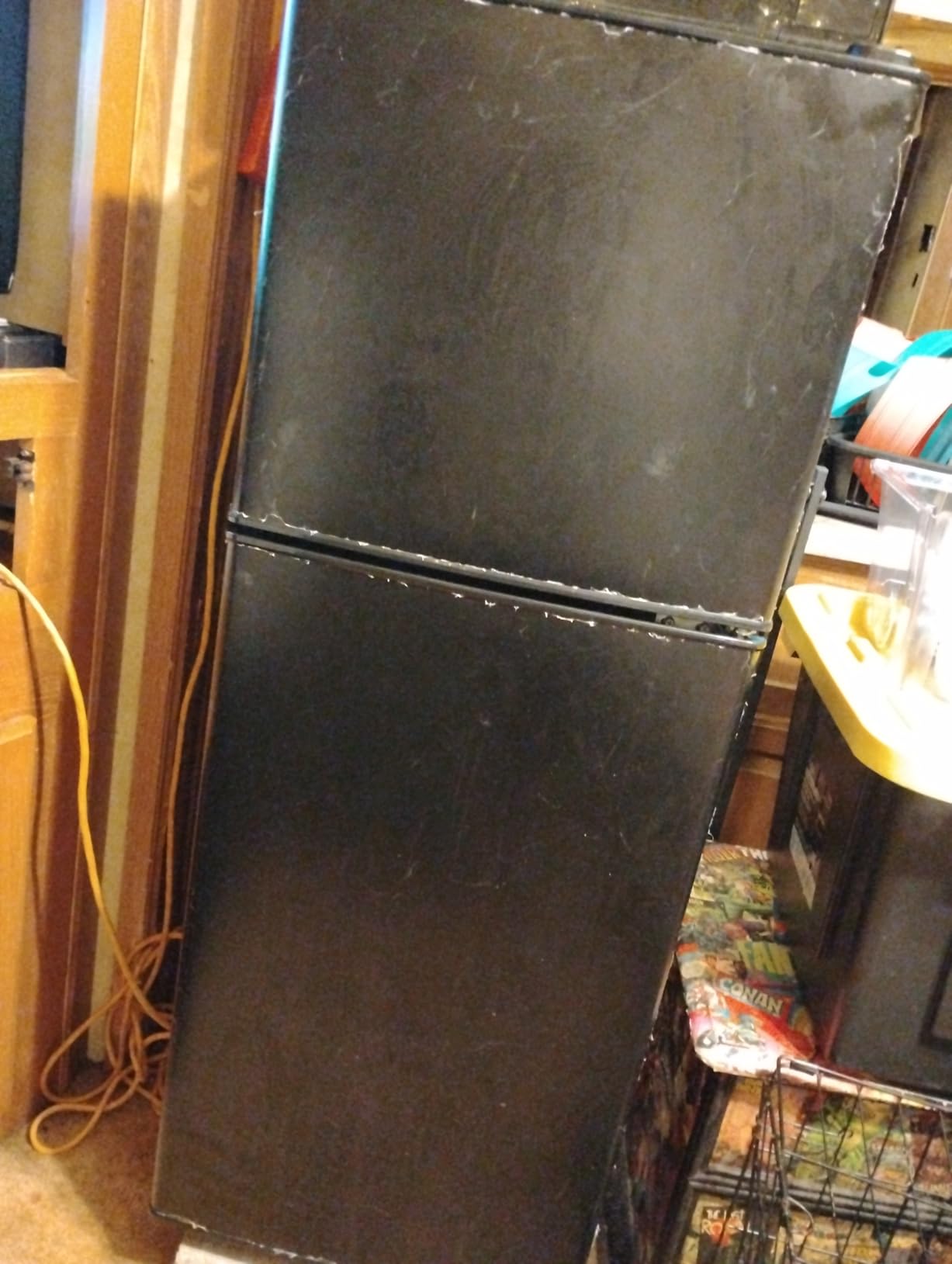 Mini Fridge with Freezer, 3.6 Cu. Ft. Adjustable Thermostat Compact Fridge with Freezer,Office Mini Refrigerator with Freezers, Small Size Dorm Fridges for Apartment,Dorm,Kitchen,Office,Silver - Customer Photo 1