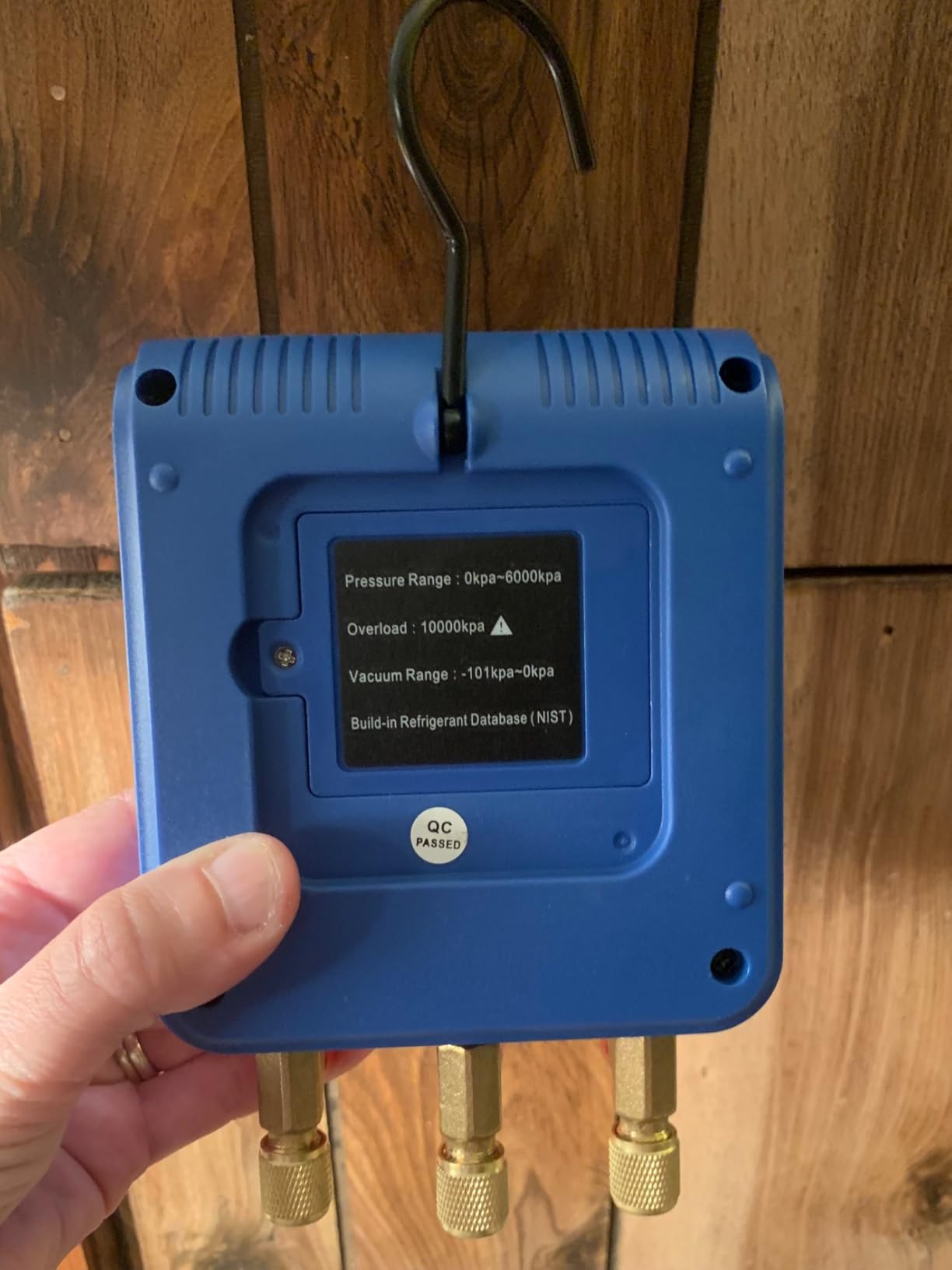 Dual Digital Manifold Gauges HVAC, R12,R22,R134A,R410a, R1234yf Vacuum Pressure AC Gauge 3 Way Color LED Sight Glass 92 Refrigerants Leak Detection Test Gauge for AC Charging - Customer Photo 2