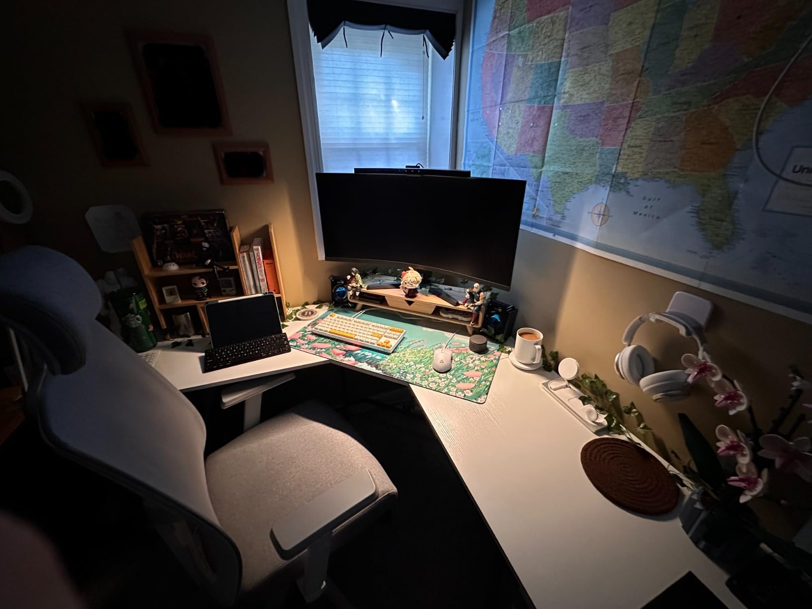 ONWAY Curved Monitor Light Bar with Wireless Remote,Monitor Light Bar with Auto-Dimming and Camera Base,Applicable to All Screens. No Screen Glare,for (RGB) - Customer Photo 1