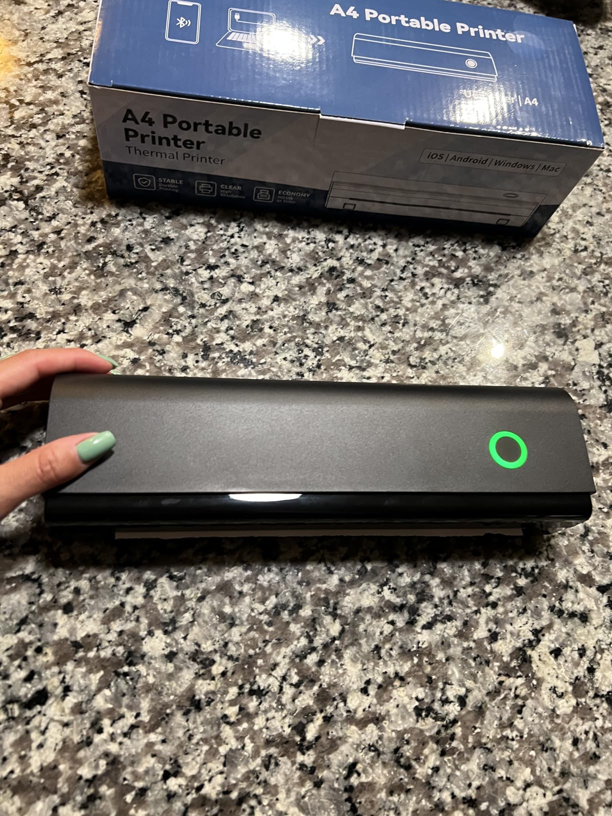 Portable Printers Wireless for Travel, N80 Wireless Thermal Printer Bluetooth Inkless Printer Support 8.5