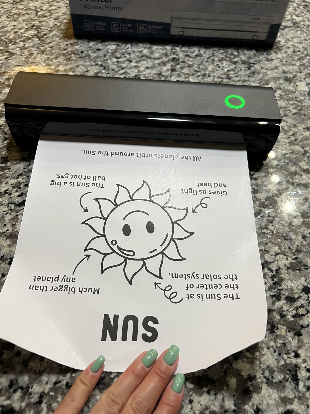 Portable Printers Wireless for Travel, N80 Wireless Thermal Printer Bluetooth Inkless Printer Support 8.5