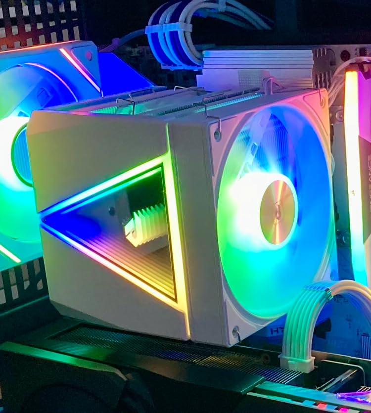 upHere CPU Cooler Air,Dual Tower Cooler with 120mm PWM Fan,8 Heat Pipes for Intel LGA 1851/1700/2011/2066/115X,AM5/AM4/AM3,White,UE2 Elite T8 Customer Review upHere CPU Cooler Air,Dual Tower Cooler with 120mm PWM Fan,8 Heat Pipes for Intel LGA 1851/1700/2011/2066/115X,AM5/AM4/AM3,White,UE2 Elite T8 - Customer Photo 1