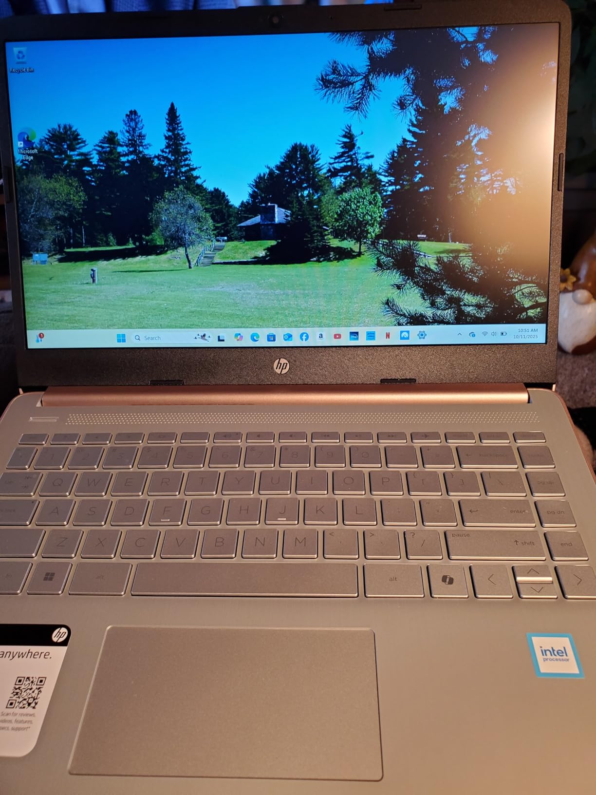 HP Rose Gold Ultrabook Laptop with Microsoft Office 365, 1.1TB Storage (1TB OneDrive and 64GB SSD), 8GB RAM, Intel Multi-Core, Lightweight customer photo 1