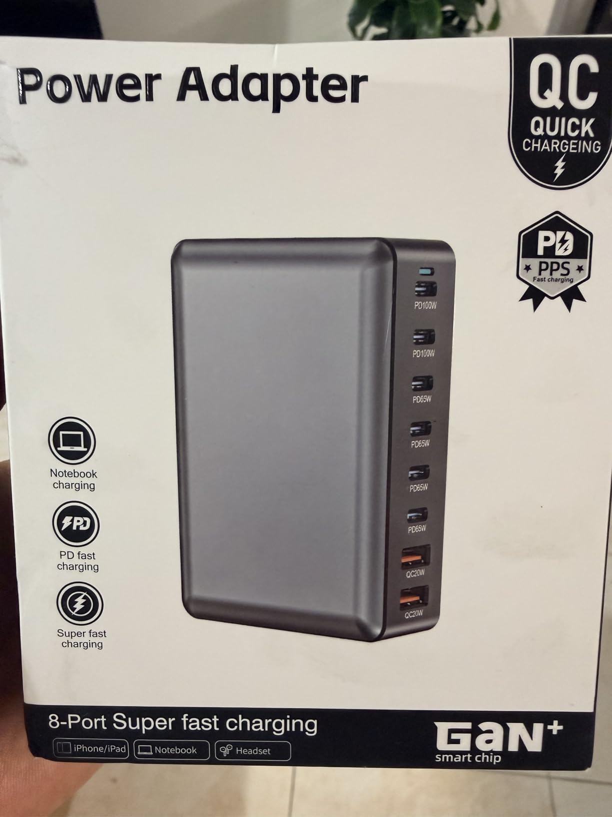 320W Fast Charging 8 Port USB C Charger Block, Multi-Device USB Charging Station Wall Desktop Charger with GaN Ⅲ Technology, USB-C Charger Adapter for MacBook/iPad/iPhone 16/Samsung Galaxy/DELL/HP - Customer Photo 1