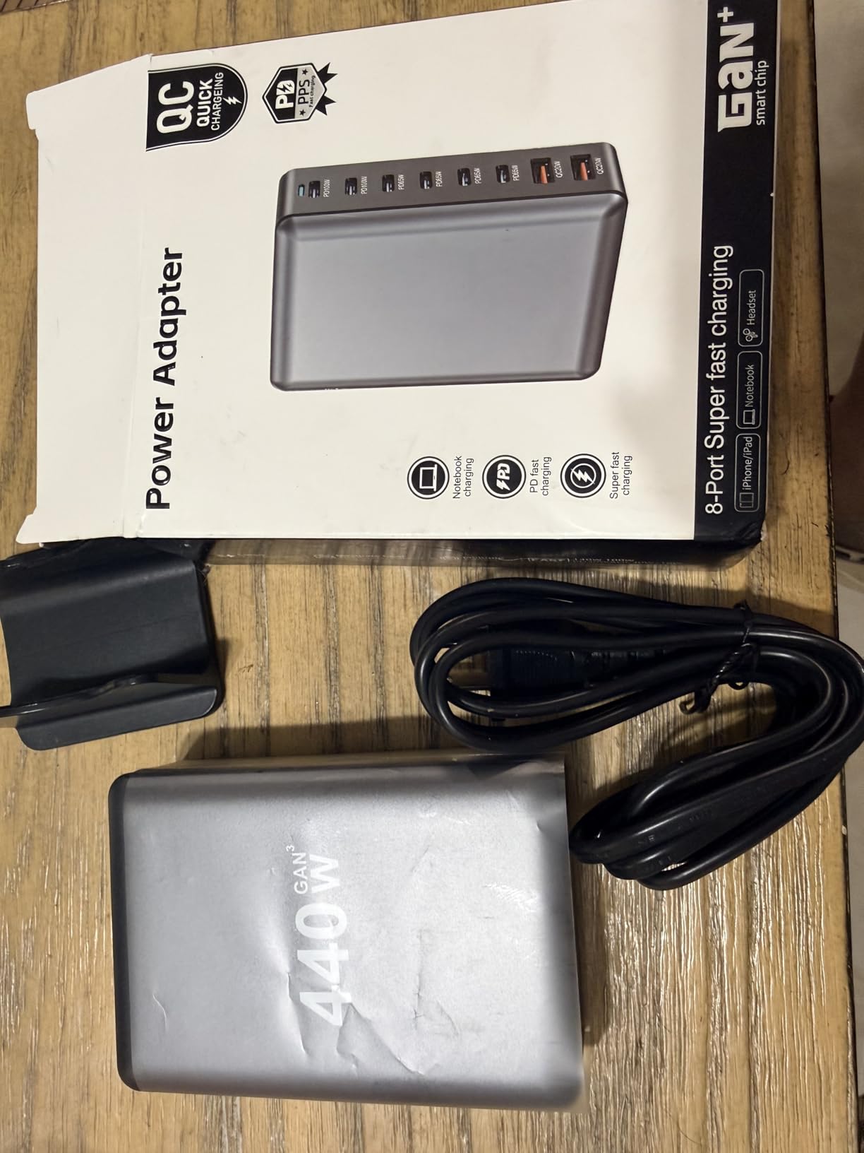 320W Fast Charging 8 Port USB C Charger Block, Multi-Device USB Charging Station Wall Desktop Charger with GaN Ⅲ Technology, USB-C Charger Adapter for MacBook/iPad/iPhone 16/Samsung Galaxy/DELL/HP - Customer Photo 2