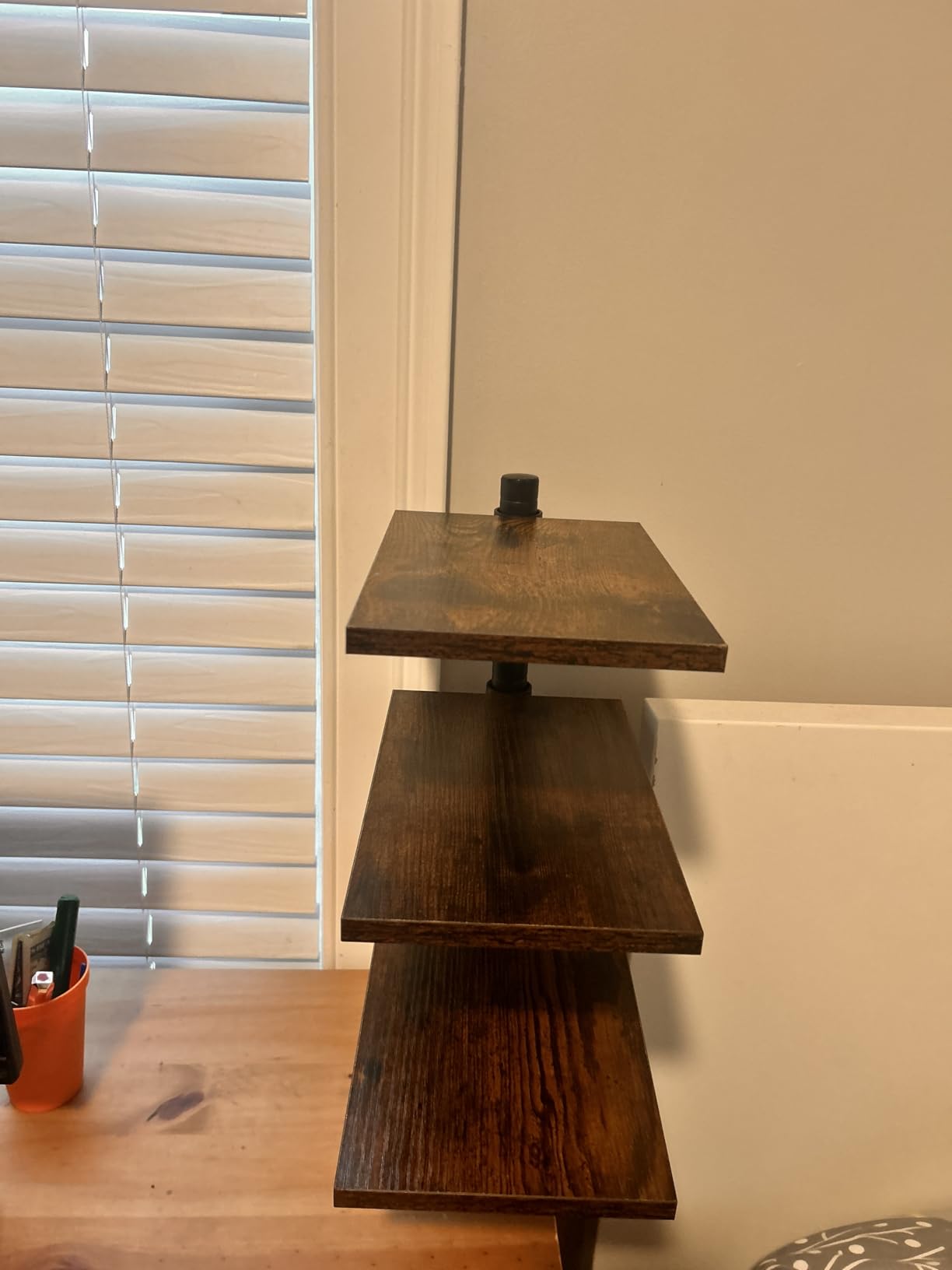 PawsWhirl 3 Tier Clamp On Desk Shelf - Over Or Under Table Clamp Shelf, 360° Rotatable Desk Storage for Home Office, Gaming and Storage Tray, Desktop Shelves for Desktop Thicknesses from 0.5-1 Inch Customer Review PawsWhirl 3 Tier Clamp On Desk Shelf - Over Or Under Table Clamp Shelf, 360° Rotatable Desk Storage for Home Office, Gaming and Storage Tray, Desktop Shelves for Desktop Thicknesses from 0.5-1 Inch - Customer Photo 2