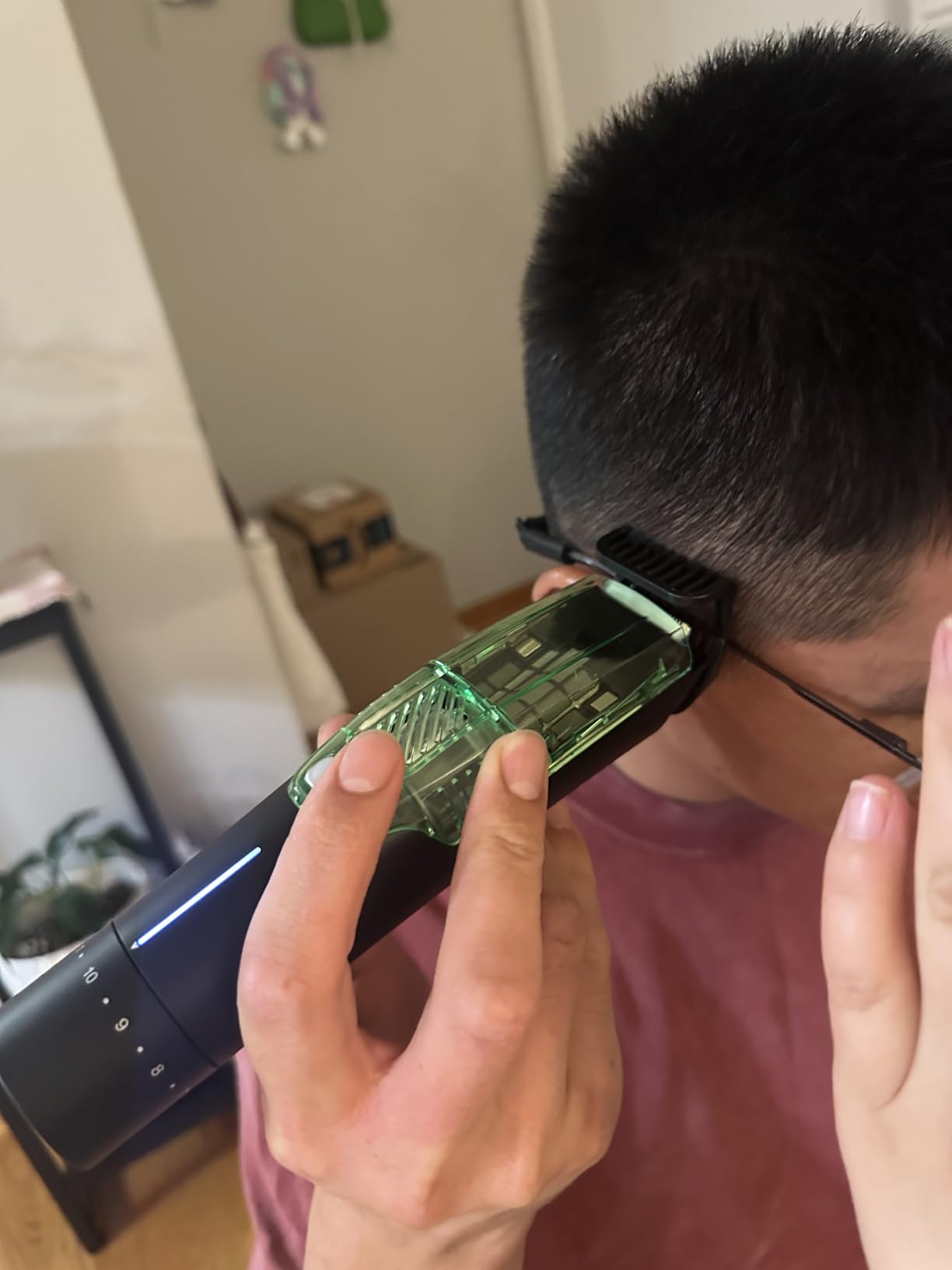 Beard Trimmer for Men: All-in-One Vacuum Mustache Trimmer With Precision Dial,Adjustable 20 Length Setting Premium Facial Hair Groomer with Length Comb USB-C Recharge, Waterproof Wet/Dry Clipper - Customer Photo 5