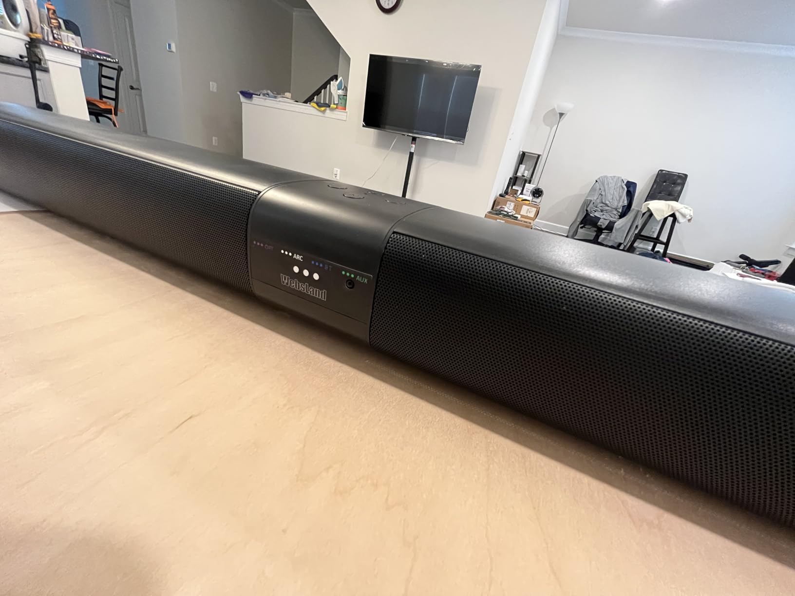 Sound Bar for Smart TV, 80W Soundbar with Four Woofers, Dual Horn Tweeters, 2.0 Channel TV Speaker, 2 in 1 Detachable Design, BT/ARC/AUX/Optical Connection, Surround Sound System for TV Customer Review Sound Bar for Smart TV, 80W Soundbar with Four Woofers, Dual Horn Tweeters, 2.0 Channel TV Speaker, 2 in 1 Detachable Design, BT/ARC/AUX/Optical Connection, Surround Sound System for TV - Customer Photo 1