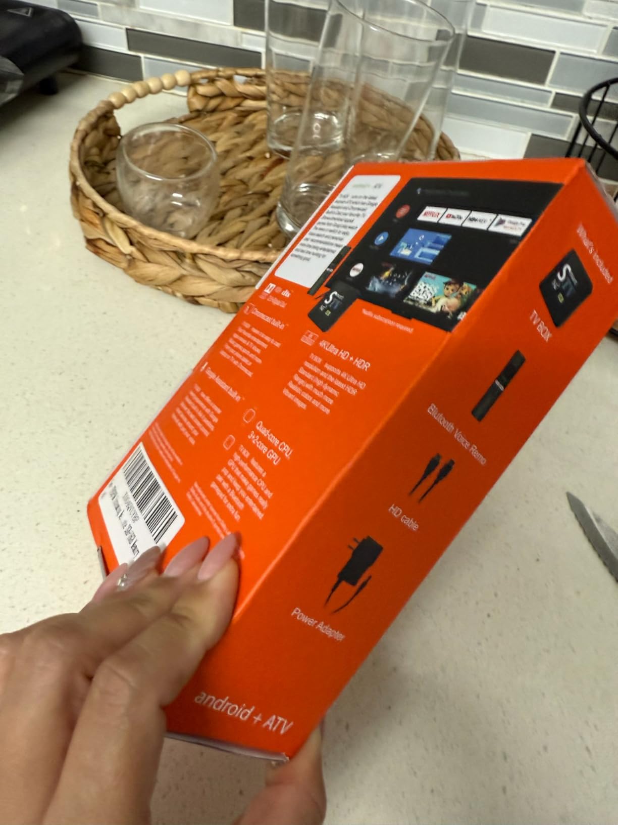 Streaming Media Player Converts Regular TV to Smart TV 4K Resolution Built-in Android 14.0 OS Quad-Core Processor WIFI6 Bluetooth Voice Remote 2GB+8GB Memory (M9-8K) - Customer Photo 1