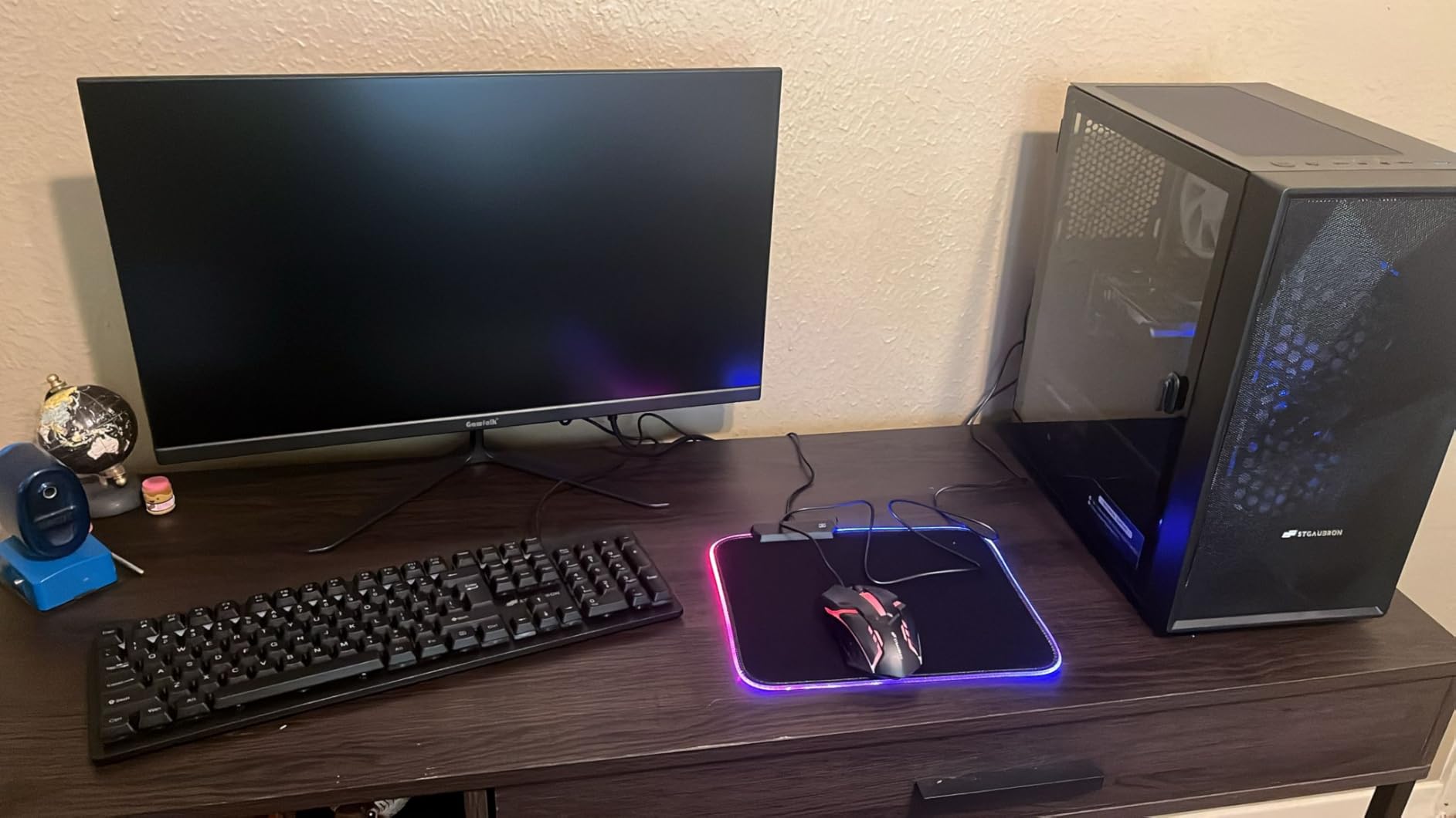 STGAubron RGB PC Computer Desktop, AMD Ryzen 7 5700G up to 4.6G, 16GB DDR4, 1TB SSD, WiFi 6 & BT 5.2, RGB Fan x4, RGB Keyboard & Mouse, Windows 11 Home - Customer Photo 2
