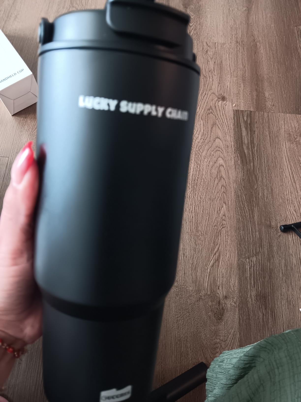 Water Bottle 24 oz-Stainless Steel Tumbler with Straw - Vacuum Insulated Water Bottle 24 oz for Home, Office or Car Reusable Cup With straw，Cold for 12 Hrs or Iced for 24 Hrs(Black) - Customer Photo 2