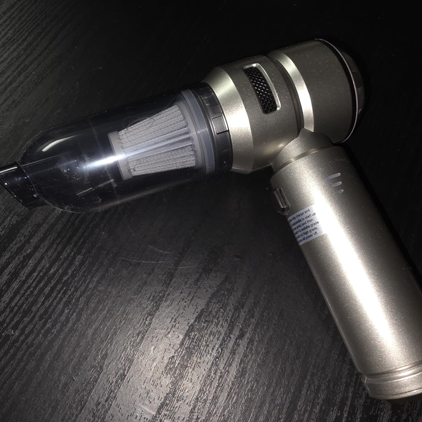 Car Vacuum,3 Suction Modes,Portable Mini Cordless Cleaner with 24000pa Suction Power,Type-C Charge,Handheld Vacuum for Home,Car, Office Desk, Keyboards(Light Silver) - Customer Photo 1