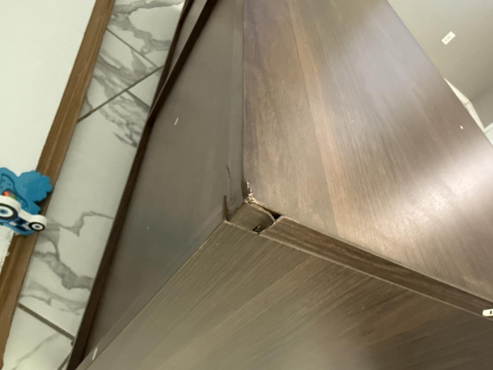 ONBRILL 59 Inch TV Stand for TVs up to 65 Inch, Entertainment Center with Power Outlet, Mid-Century Modern TV Console with Storage, Adjustable Shelf & Sliding Doors, TV Stand for Living Room, Walnut - Customer Photo 2