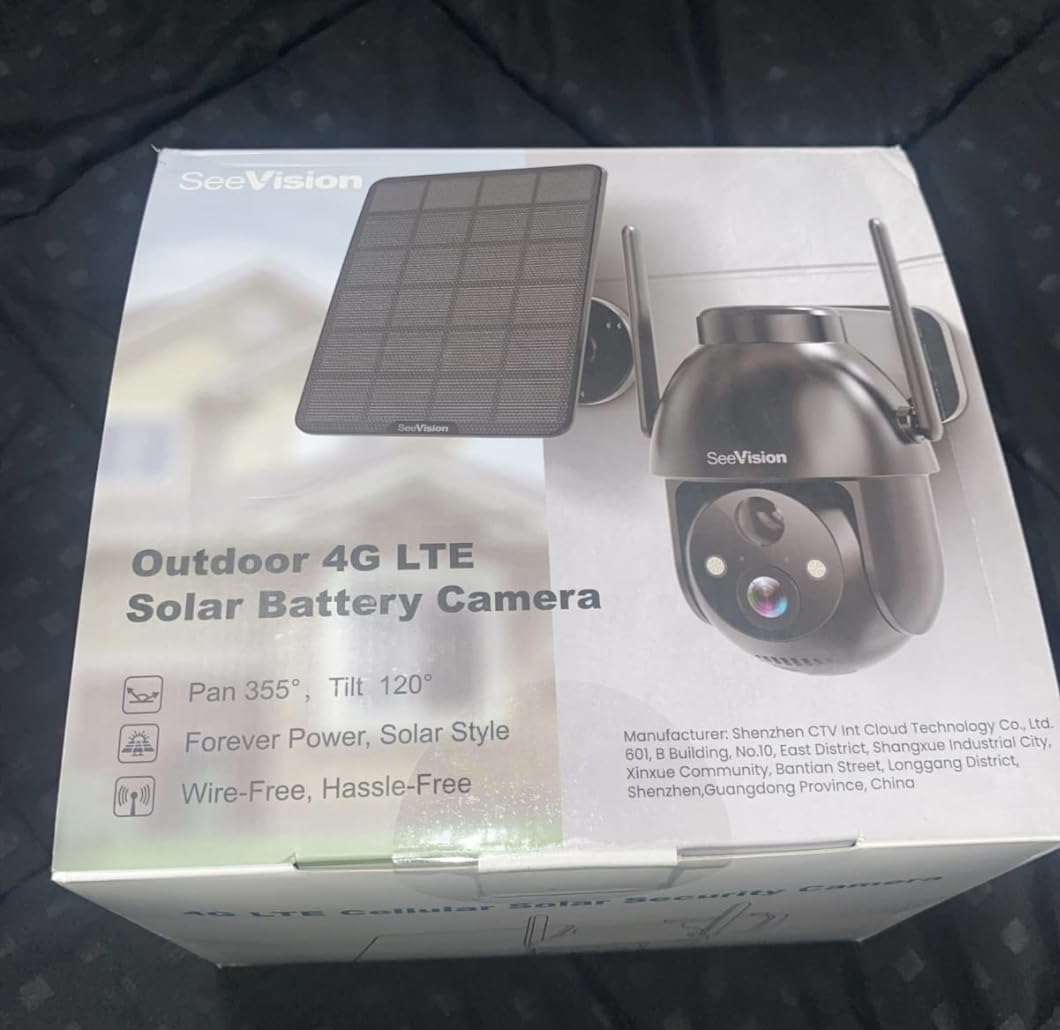 Solar Security Cameras Wireless Outdoor, 2K PTZ WiFi 3MP Indoor Security Camera for Home with Spotlight, PIR Motion Detection,Siren, Color Night Vision, 2-Way Talk, SD/Cloud Storage - Customer Photo 1