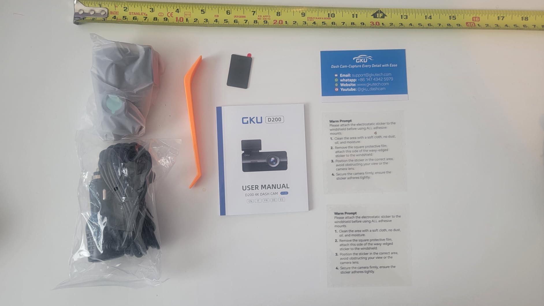 GKU 4K Dash Cam,Dash Cam Front with UHD 2160P, DashCam Built-in WiFi, 24H Parking Monitor,Night Vision,WDR,170° Wide Angle,Loop Recording,G-Sensor,DashCam Includes 64GB SD Card (Black) - Customer Photo 3