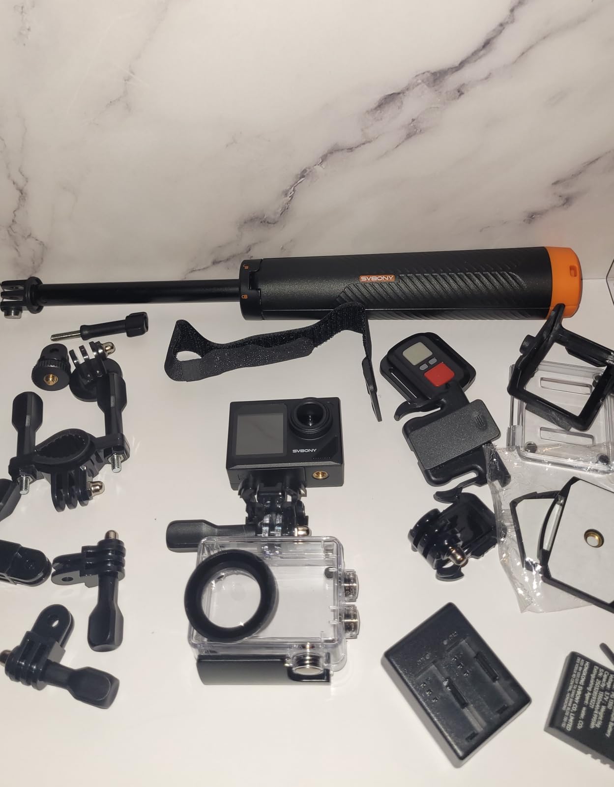 SVBONY SVGo 2 Action Camera 4K30FPS 50MP with Touch Screen, Dual IPS Screen Sports Camera, Waterproof Cameras, 5X Zoom, with Floating Selfie Stick, Wired Microphone, 2 Batteries, for Sports Vlog - Customer Photo 1