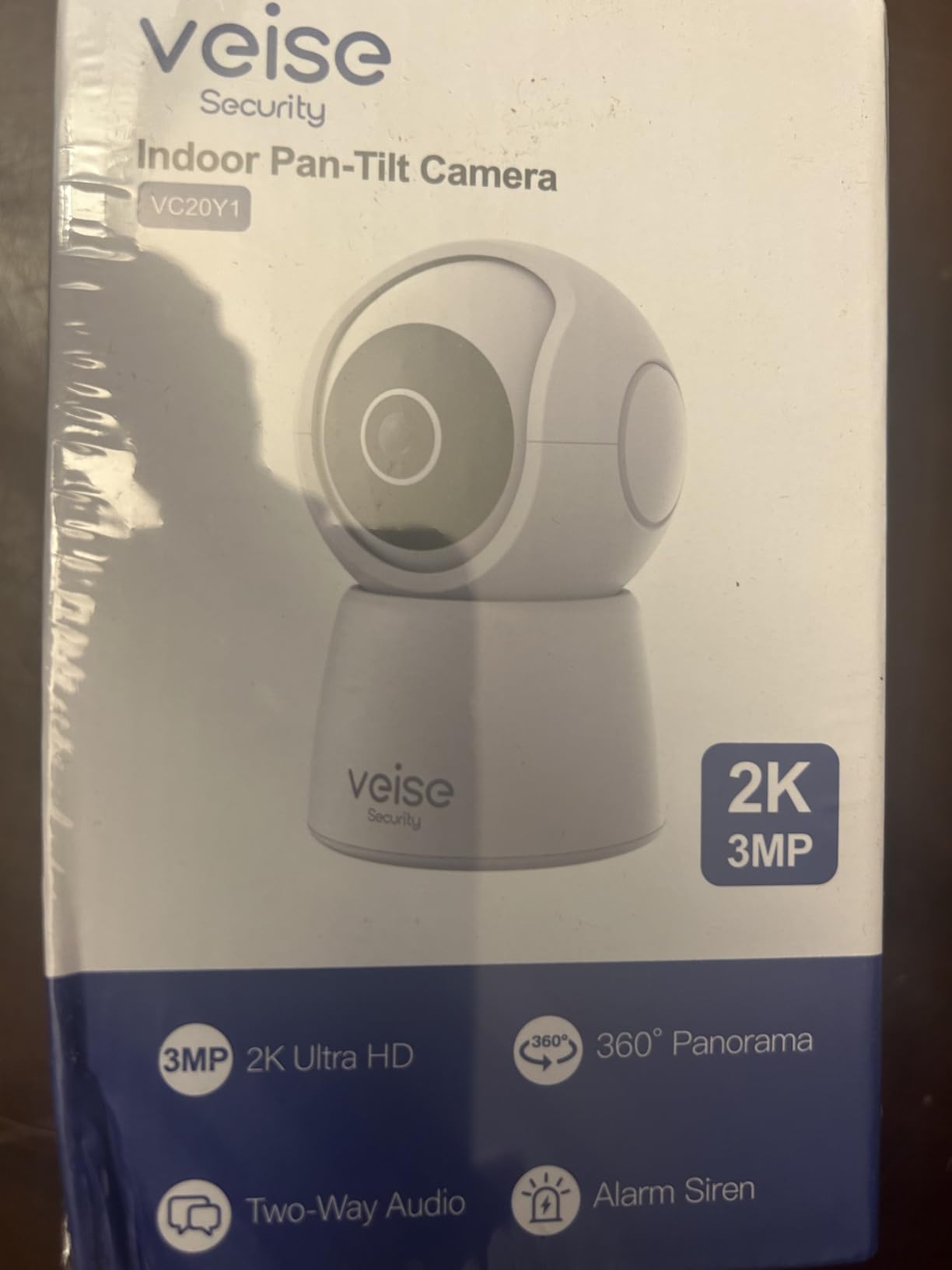 Veise 2K Security Camera Indoor 2.4GHz, 360° Pan/Tilt Cameras for Home Security, Pet & Baby Monitor, Motion Tracking, Voice Control, 2-Way Audio, IR Night Vision, Cloud &SD Card Storage, White - Customer Photo 2