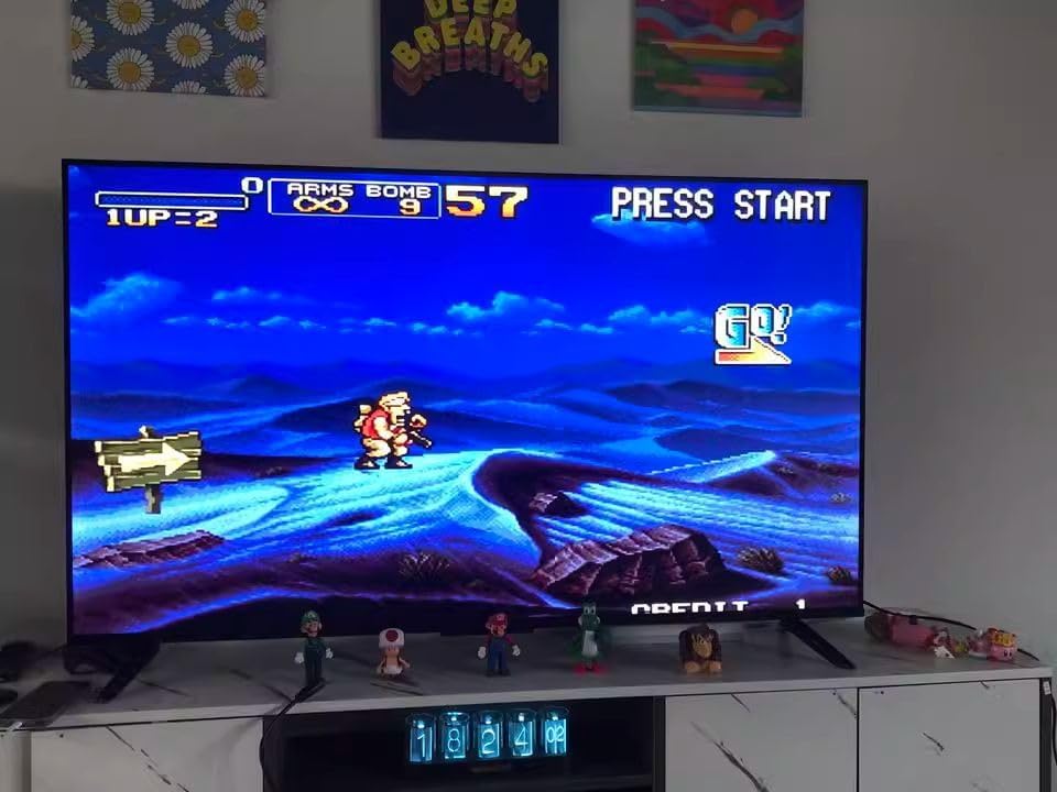 2025 New Upgrade Retro Gaming Console Pro, Vide Game Consoles with 4K HDMI, Built-in 20000+ Games & 23 Emulators, Plug and Play Video Gaming Consoles with Upgrade Dual 2.4G Wireless Controllers (64G) - Customer Photo 2