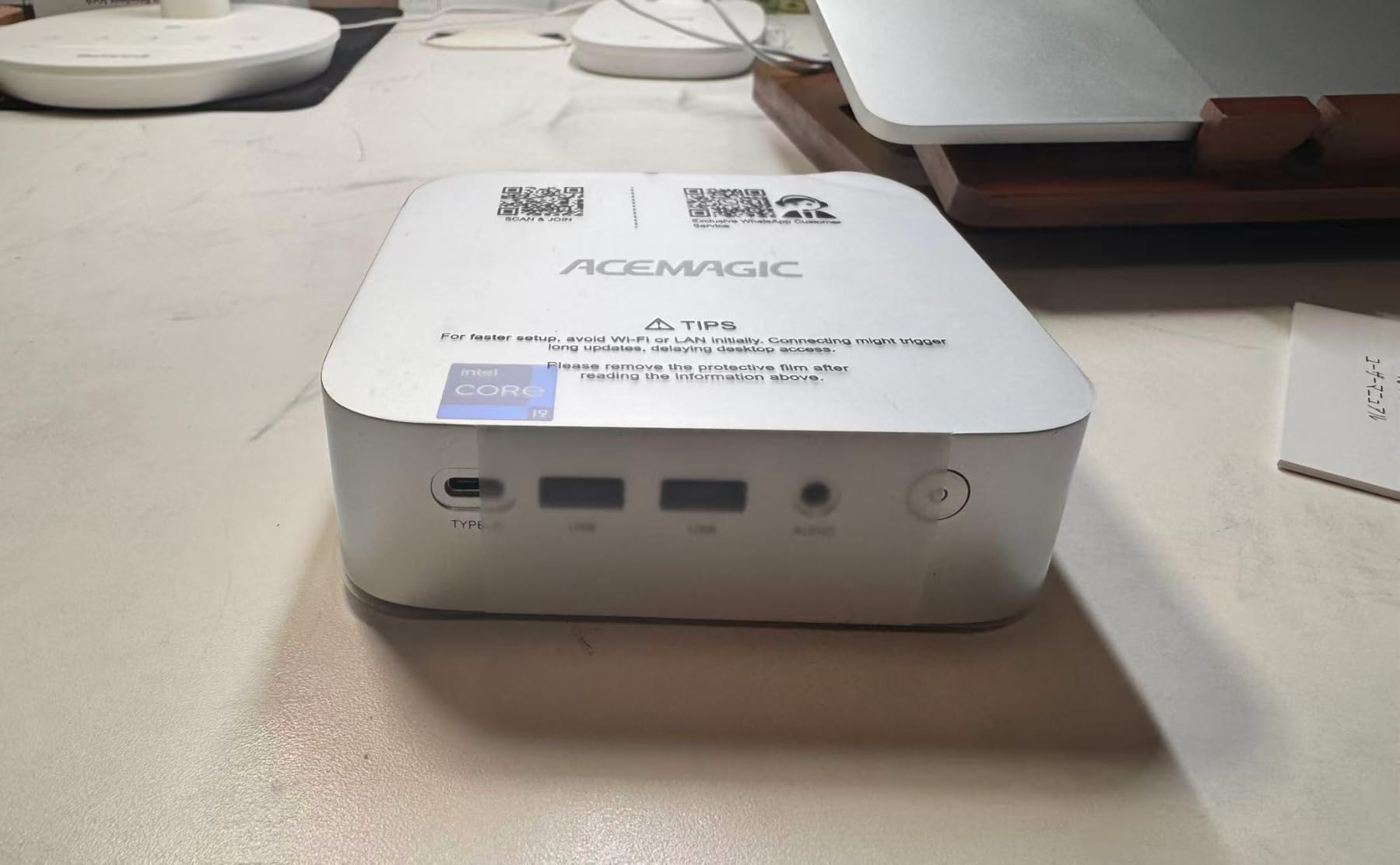 ACEMAGIC M1 Mini PC, Intel Core i9-11900H 32GB DDR4 1TB SSD, Mini Computers (4.9GHz, 8C/16T) PCIe3.0 Type-C/LAN 2.5G/HDMI/DP, 4K Triple Display 11 Pro Mini Desktop PC BT5.2/WiFi6/BT/for Home/Office Customer Review ACEMAGIC M1 Mini PC, Intel Core i9-11900H 32GB DDR4 1TB SSD, Mini Computers (4.9GHz, 8C/16T) PCIe3.0 Type-C/LAN 2.5G/HDMI/DP, 4K Triple Display 11 Pro Mini Desktop PC BT5.2/WiFi6/BT/for Home/Office - Customer Photo 1