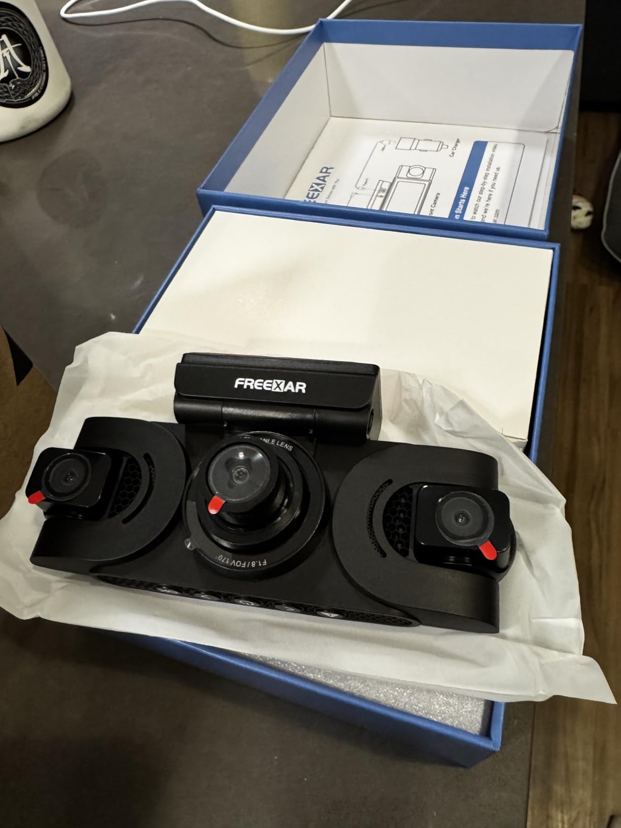 FREEXAR 4K 360° Dash Cam, 4-Channel Dash Camera for Cars, Full Coverage Front Rear Left Right Inside with GPS, 5.8GHz Wi-Fi & App, Night Vision, Voice Control, 24H Parking Mode, 128GB Card Included Customer Review FREEXAR 4K 360° Dash Cam, 4-Channel Dash Camera for Cars, Full Coverage Front Rear Left Right Inside with GPS, 5.8GHz Wi-Fi & App, Night Vision, Voice Control, 24H Parking Mode, 128GB Card Included - Customer Photo 2