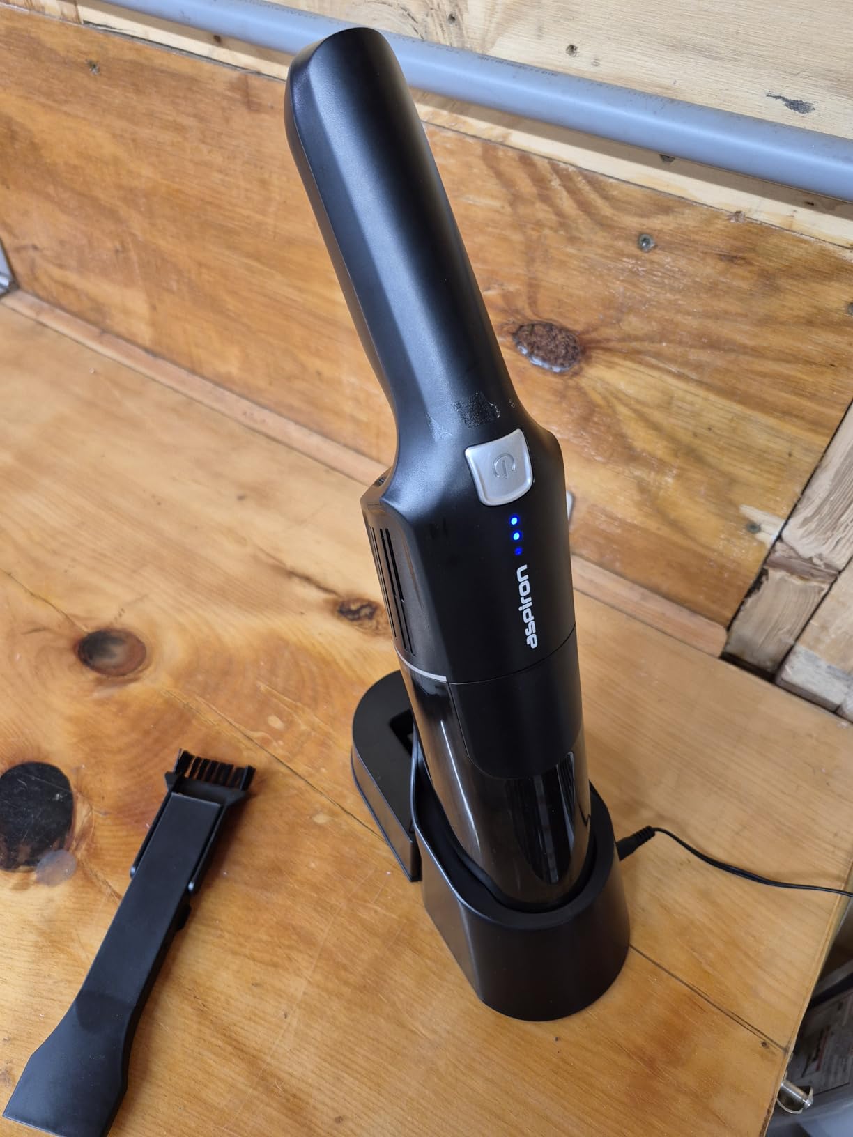 Aspiron Cordless Handheld Vacuum, 24KPA Powerful Car Vacuum, Rechargeable, Charging Dock, Ergonomic Handle, 2-in-1 Crevice Tool, 1.8lb Portable Vacuum Cleaner with 2-Speed for Car, Home, Black Grey - Customer Photo 2