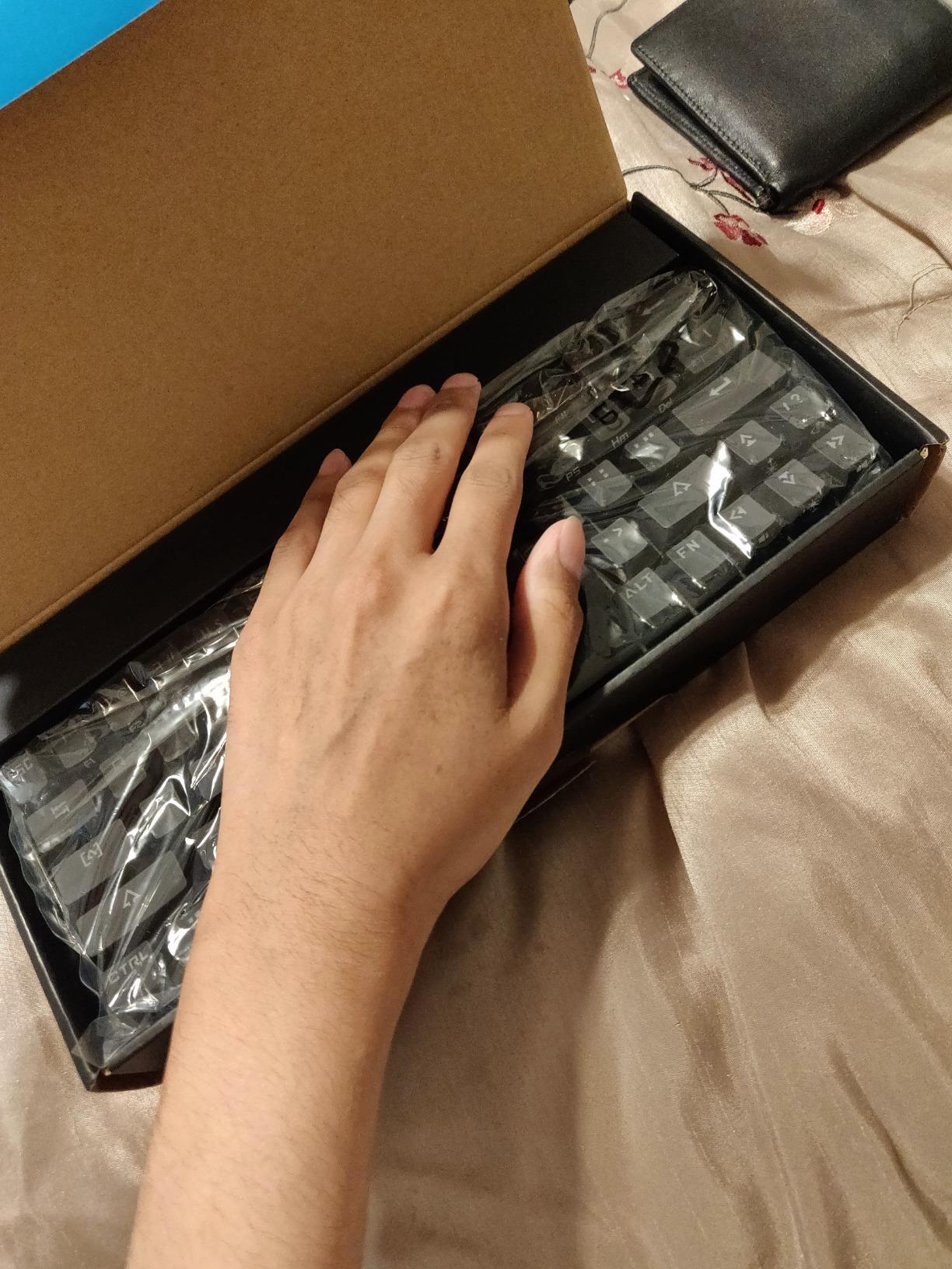 DIERYA DK68 60% Wireless Mechanical Gaming Keyboard, 3 Modes Bluetooth/2.4GHz/USB-C with Red Linear Switch, RGB Backlit, Anti-Ghosting, 68-Key Compact mini keyboard for Windows/macOS/Linux- Grey/Black - Customer Photo 2