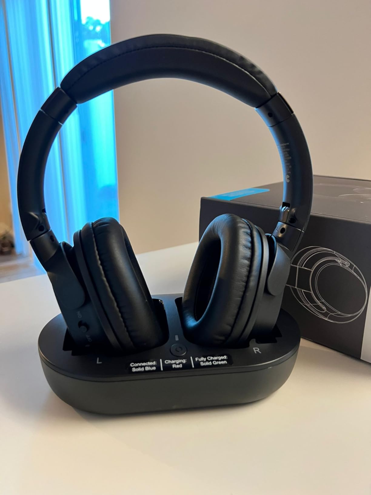 Wireless Headphones for TV, TV Headphones Wireless for Seniors with Transmitter Charging Base, Perfect Audio Sync, Ideal Gift for The Mom, Seniors, Parents - Customer Photo 2