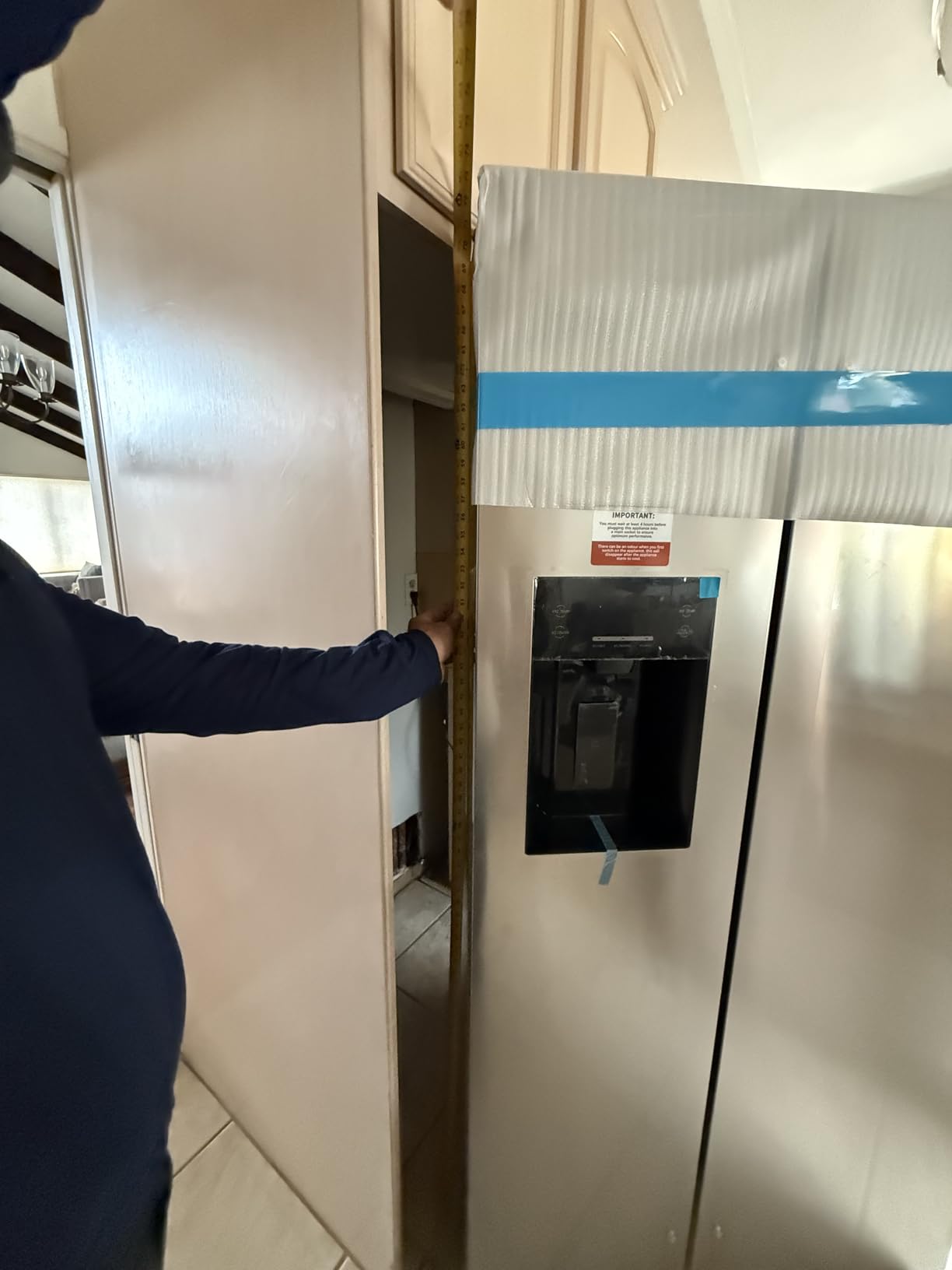 20 Cu.ft. Large Refrigerator Fridge, 2 French Door Stainless Steel with Water Dispensor, Ice Maker for the Kitchen - Customer Photo 2