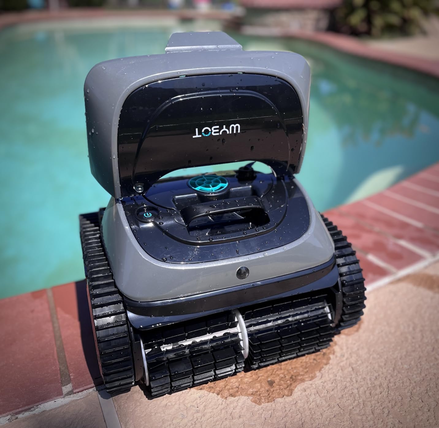 (2025 Upgrade) WYBOT C1 Robotic Pool Vacuum for Inground & Above Ground Pools, 150mins Cordless Pool Cleaner 4-in-1 Wall & Waterline Cleaning Up to 1,614sq.ft, Smart Navigation, App Support - Customer Photo 2