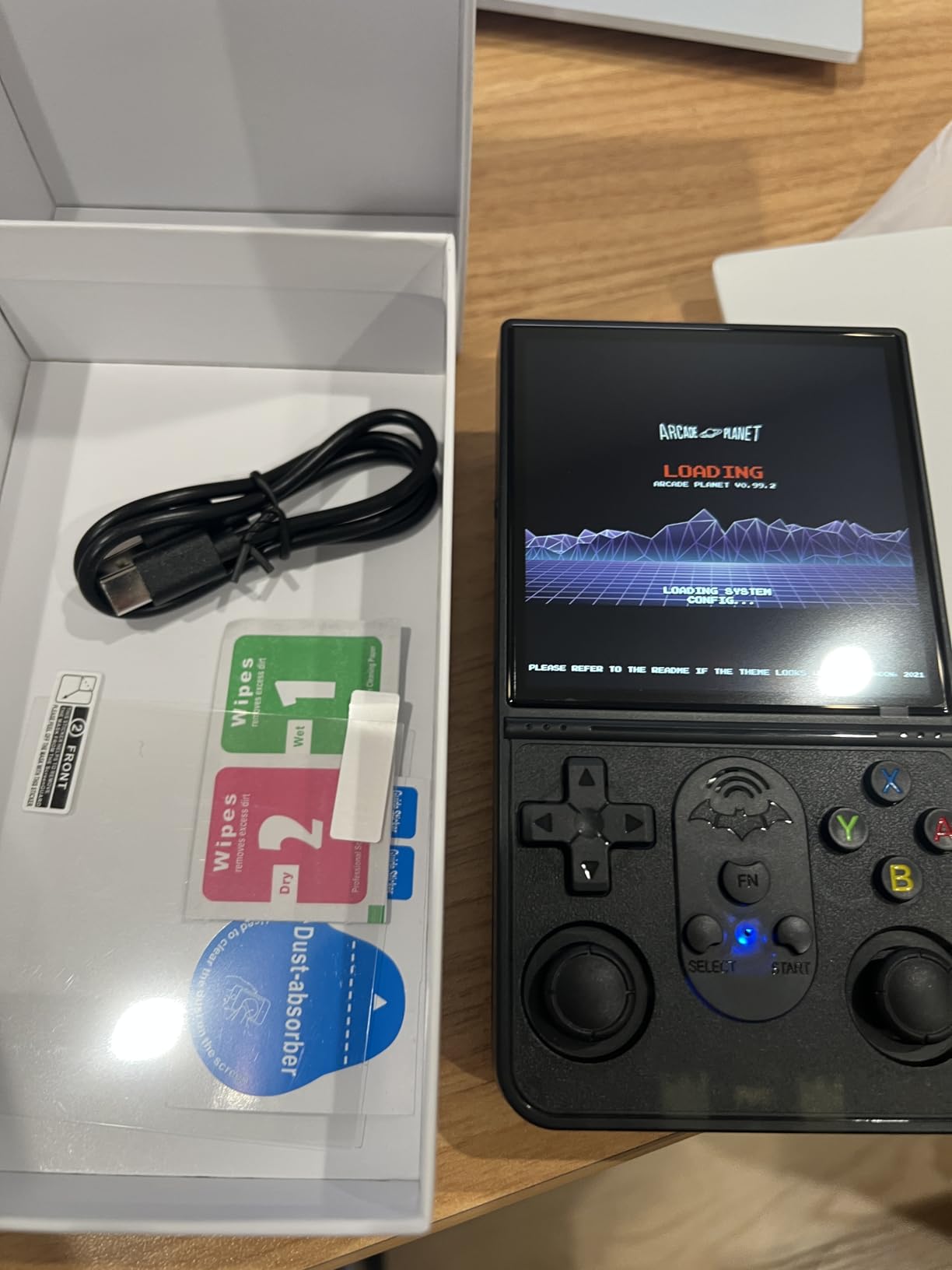 R36 PROMAX Retro Handheld Game Console,4.0 Inch Full-Lamination IPS Screen Retro Gaming Console,Linux System,Built-in 64GB Memory Retro Game Console,Portable Arcade Video Gaming Console - Customer Photo 2