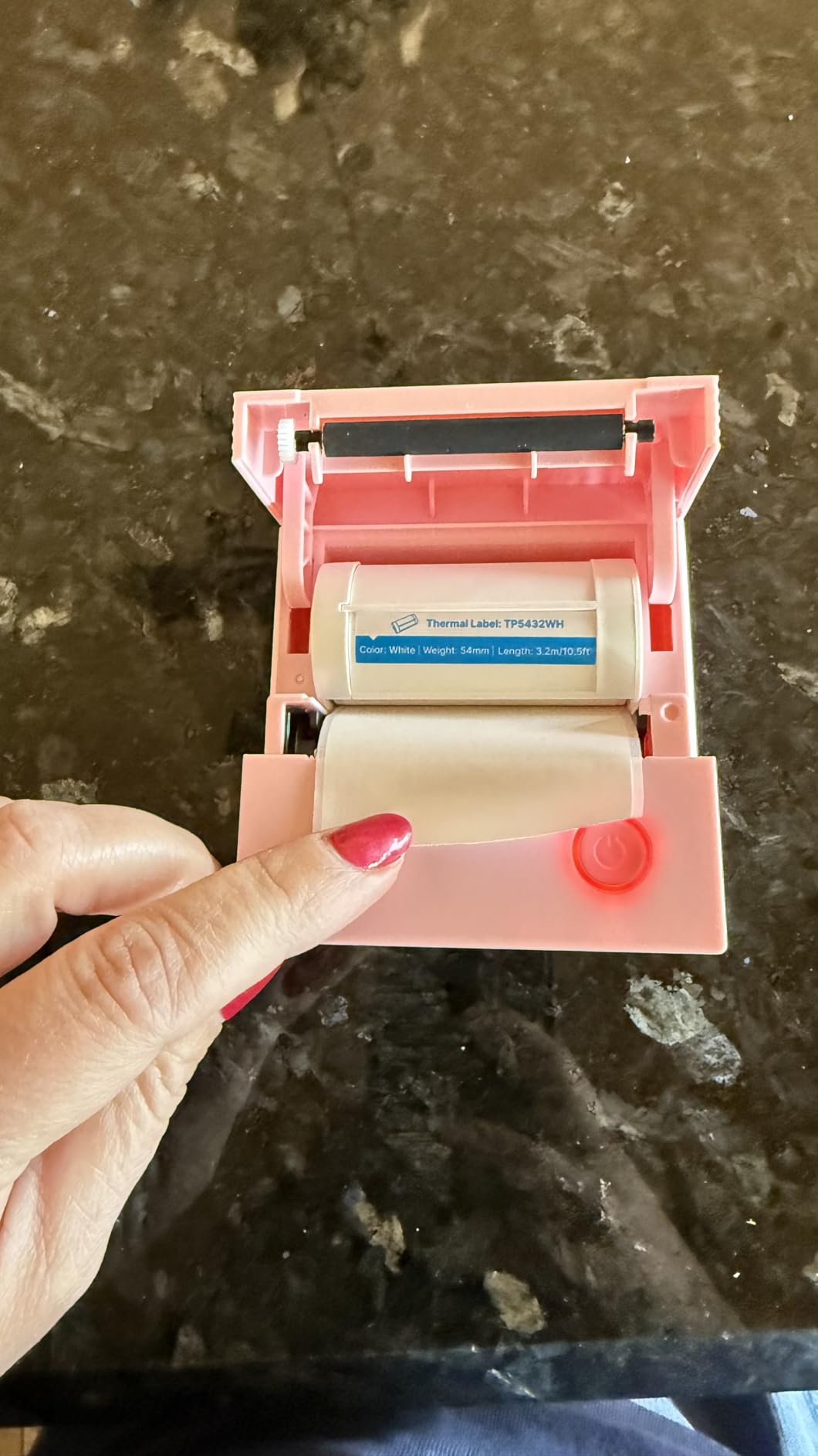 ETIKEZ Sticker Printer, PM290C Portable Mini Printer, Inkless Bluetooth Sticker Maker with 3 Rolls Paper, Impresora Portátil for Notes, Journal, DIY, Gift, Print Pod for School/Office/Home, Pink - Customer Photo 1