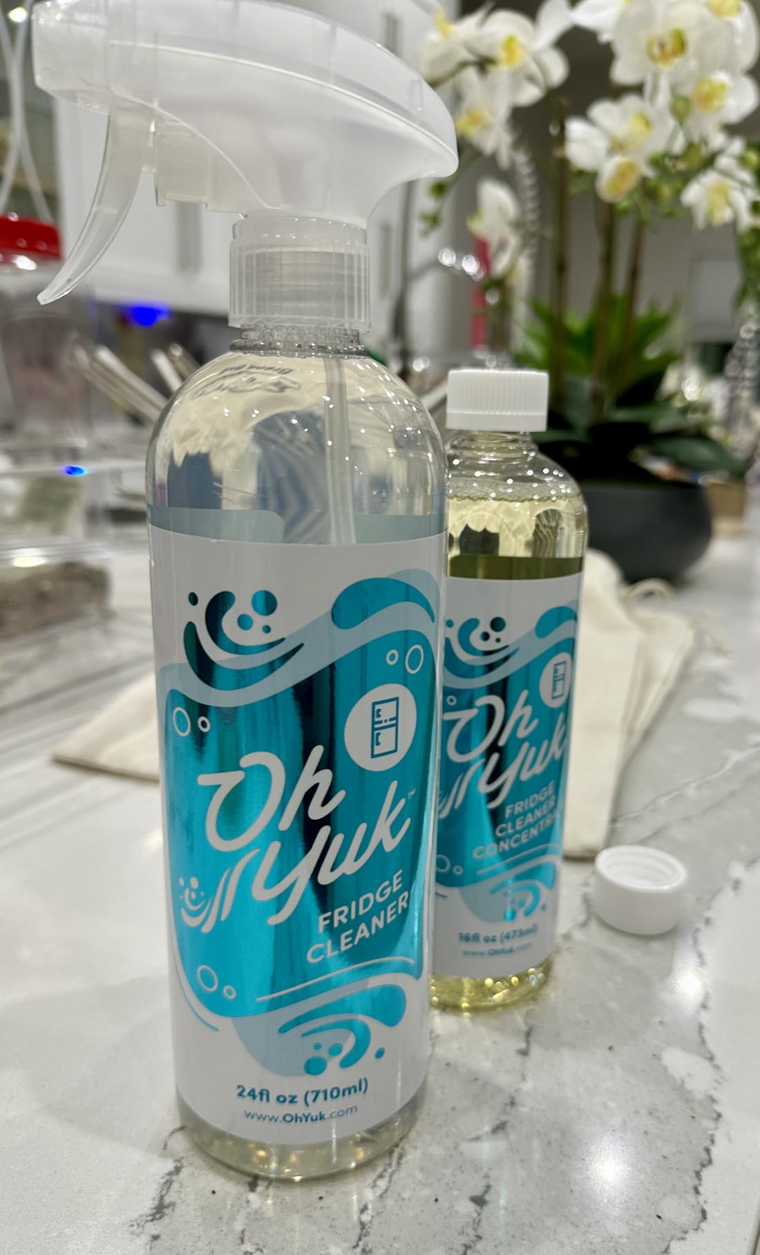 Oh Yuk Fridge Cleaner – Cleans Inside Refrigerator for Spotless, Food-Contact Safe Surfaces | Biodegradable, Vegan, Cruelty-Free | Effortlessly Lifts Sticky Messes & Dried-On Food | Spray Bottle - Customer Photo 1