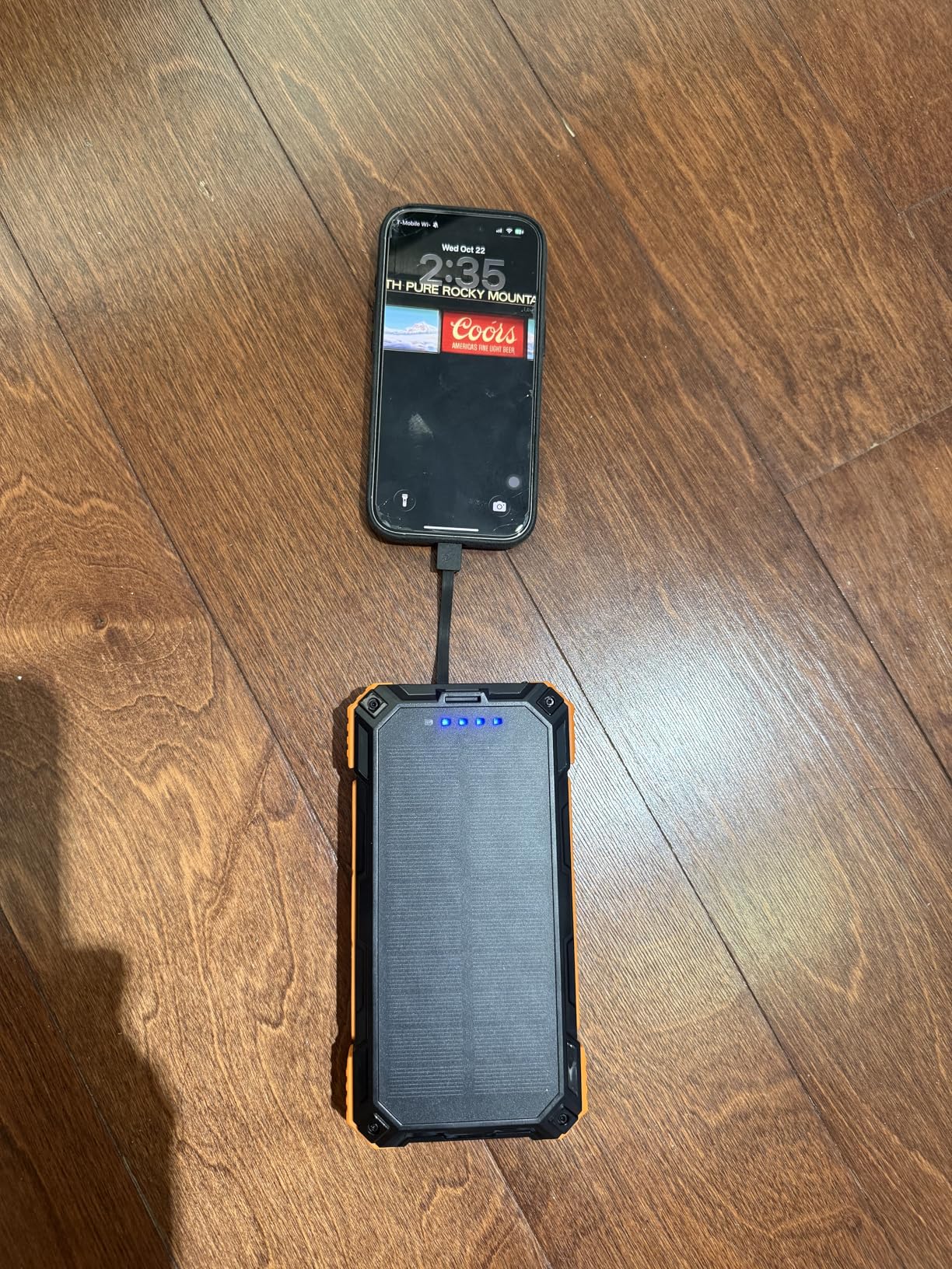 Solar Power Bank 49800mAh Wireless Portable Charger with USB-C 15W Fast Charging with 4 Built-in Cables LED Flashlight Battery Pack Compatible with iPhone, iPad, Galaxy, Perfect for Camping, Hiking - Customer Photo 1