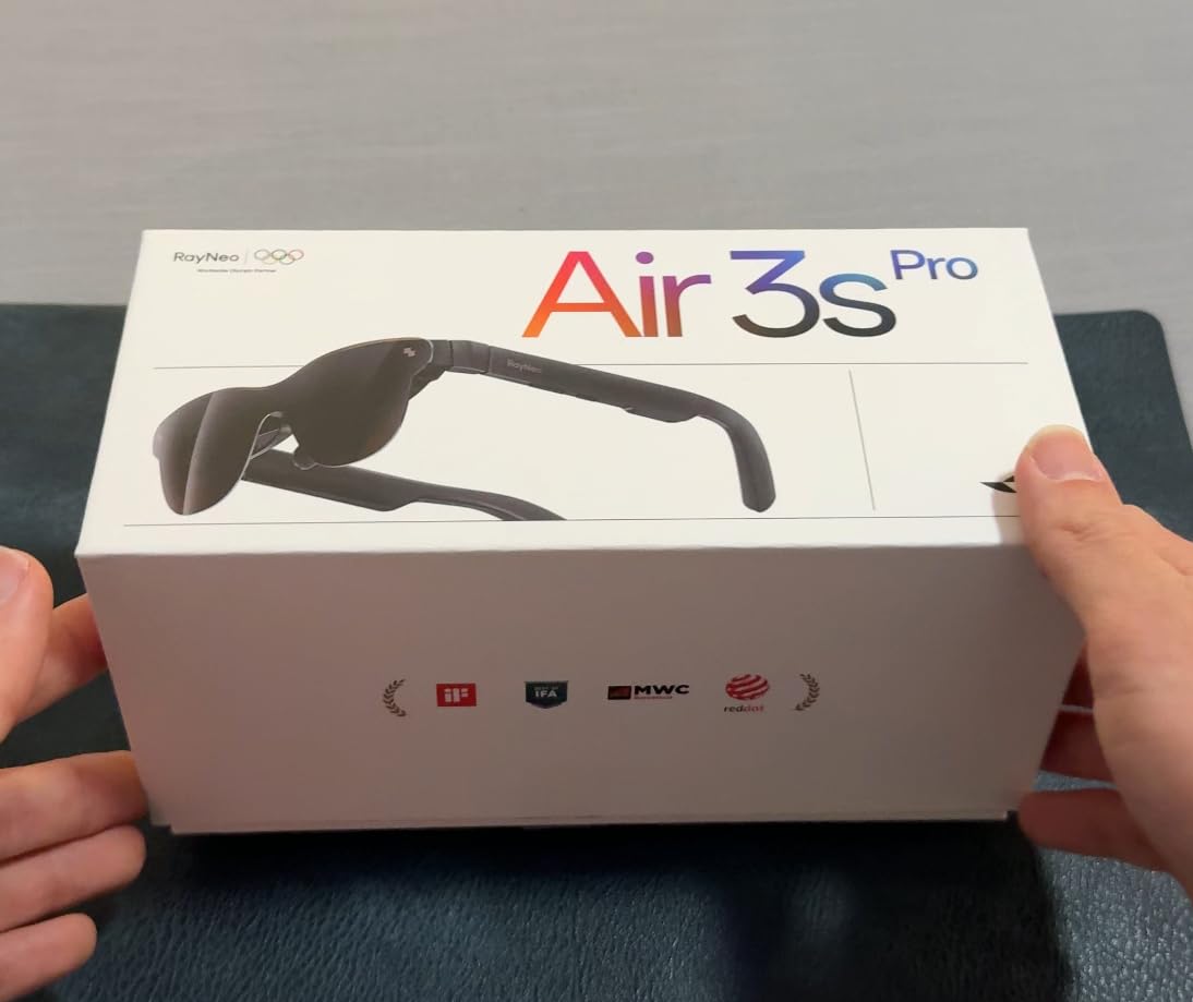 RayNeo Air 3s Pro AR/XR Glasses - 201'' 1200 Nits 120Hz HueView 2.0 Video Display Glasses, Smart Gaming Glasses for iPhone 16,15/Android/Mac/Switch 2/PS5/SteamDeck - Next-Gen Personal Theater - Customer Photo 1