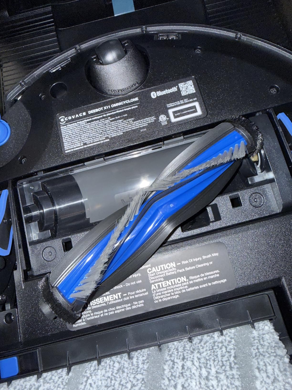 ECOVACS DEEBOT X11 OmniCyclone Robot Vacuum and Mop, PowerBoost Charging, OZMO Roller 2.0 Instant Self-Washing Mop, 19,500Pa Blast Suction, Bagless OmniCyclone Station, AIVI 3D Smart Navigation - Customer Photo 3