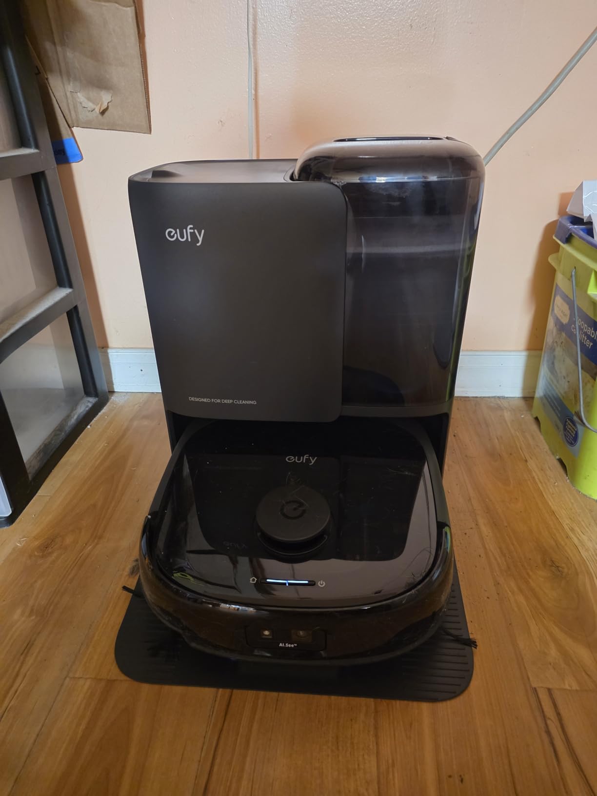 eufy Robot Vacuum E25, HydroJet System with Roller Mop, 20,000 Pa Turbo Suction, All-in-One Robot Vacuum and Mop Combo, Edge-to-Corner Cleaning, Zero-Tangle Design, AI Obstacle Avoidance (Upgraded) - Customer Photo 4