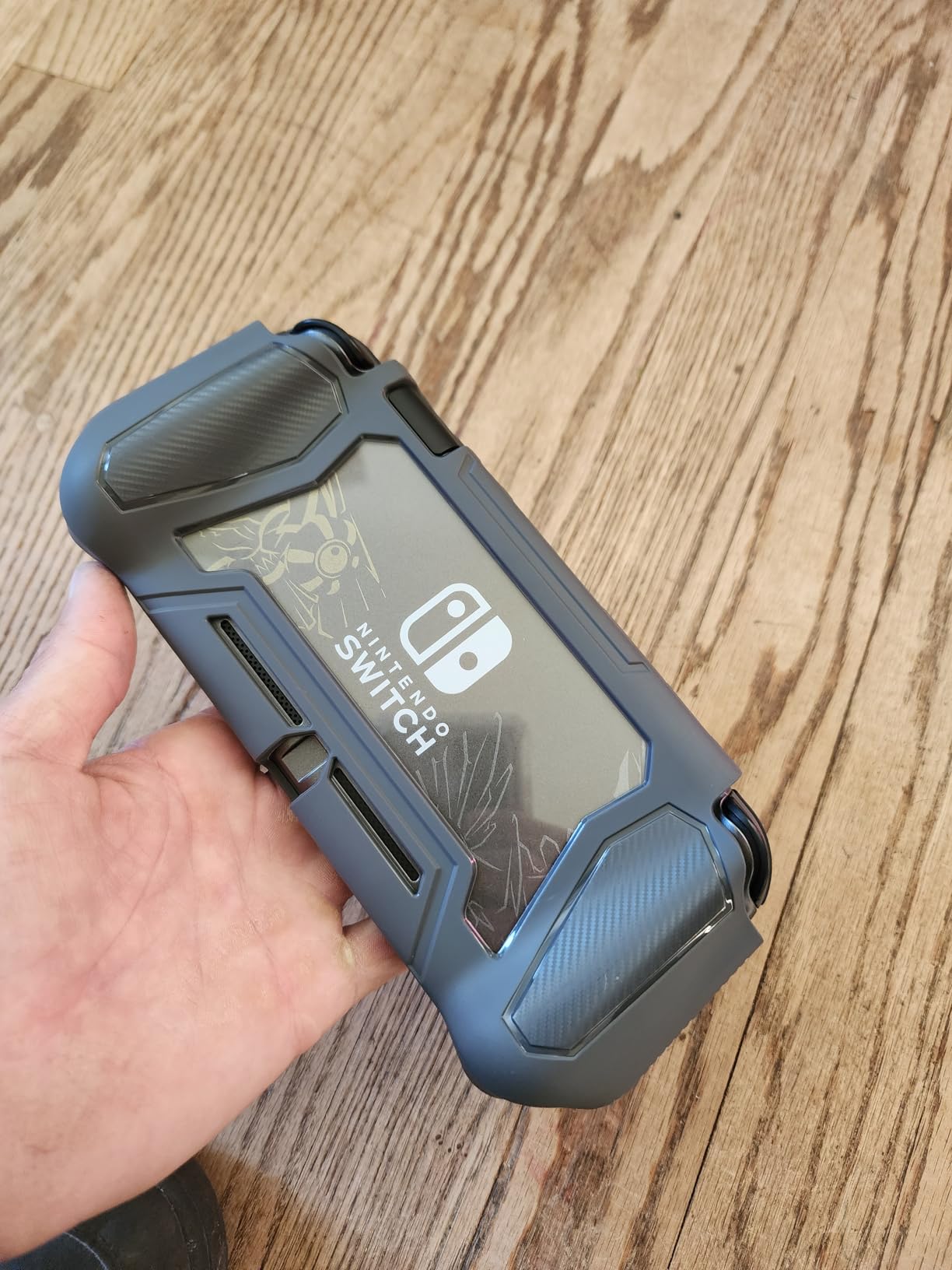 FIWWAT Dockable Protective Case for Nintendo Switch 2, TPU Ergonomic Grip Cover with Foldable JoyCon Holder Design, Slim Shockproof Hard Shell fit for Switch 2 Console & Kickstand - Matte Black - Customer Photo 1