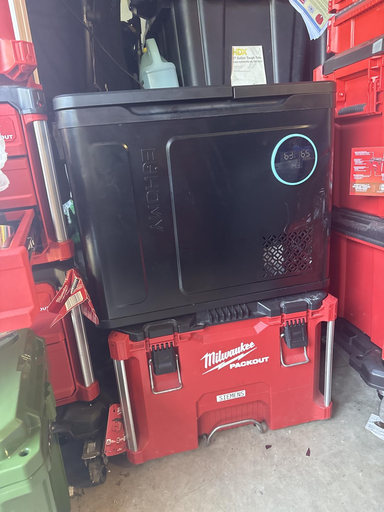 EUHOMY 12 Volt Refrigerator, 58QT Dual Zone Electric Cooler APP Control, Car Refrigerator with 12/24V DC 110-240V AC, Car Fridge -4℉~68℉, Portable Freezer Aluminum Interior for Camping,Trip,Home,Truck - Customer Photo 1