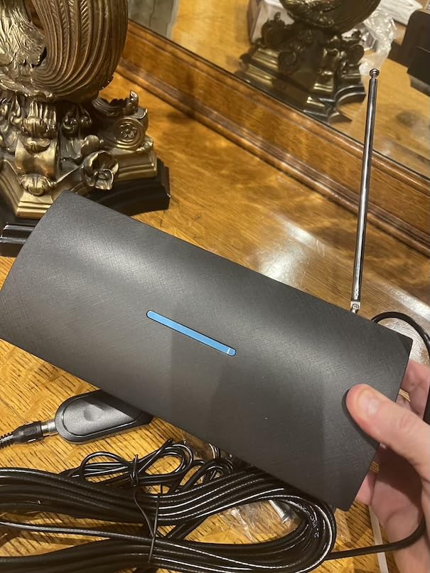 2800+ Miles Range TV Antenna,2025 Strongest Digital Antenna for Smart TV Indoor with Amplifier, 360° Long Range Reception HD Local Channels -38FT Coax Cable -Supports 8K, 4K, 1080P for Smart/Old TVs - Customer Photo 1