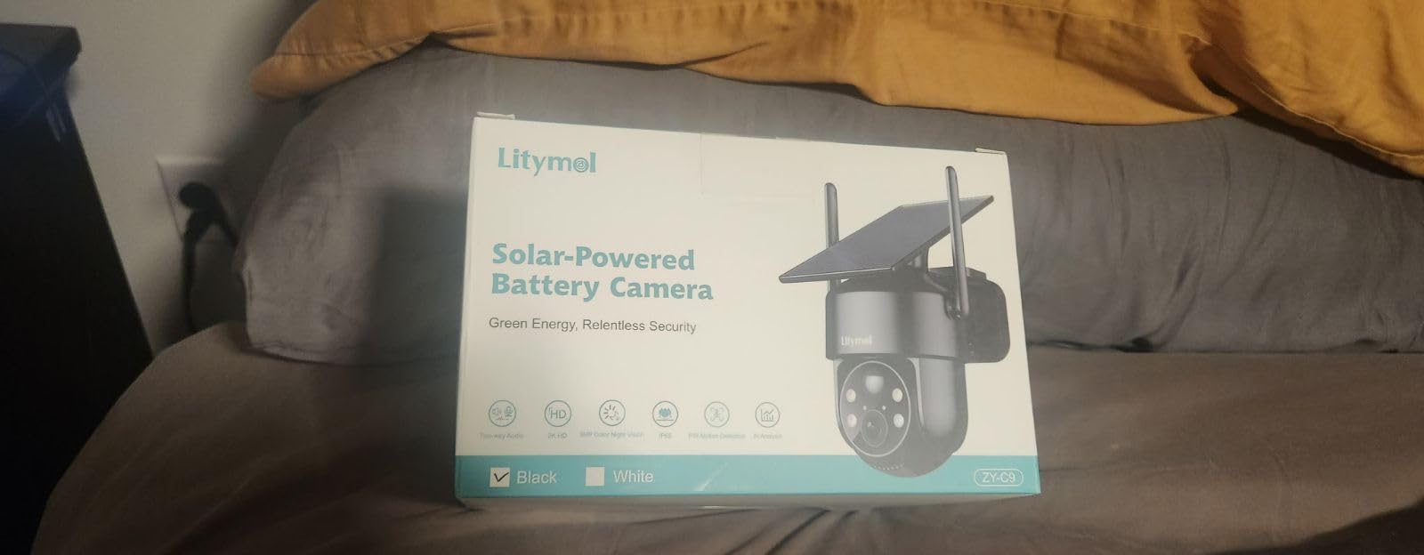 2K 2.4g WiFi Security Cameras Wireless Outdoor, 360° View Solar Cameras for Home Security, Color Night Vision, AI Detection, 2-Way Audio, Spotlight Siren Alarm, SD/Cloud Storage - Customer Photo 2