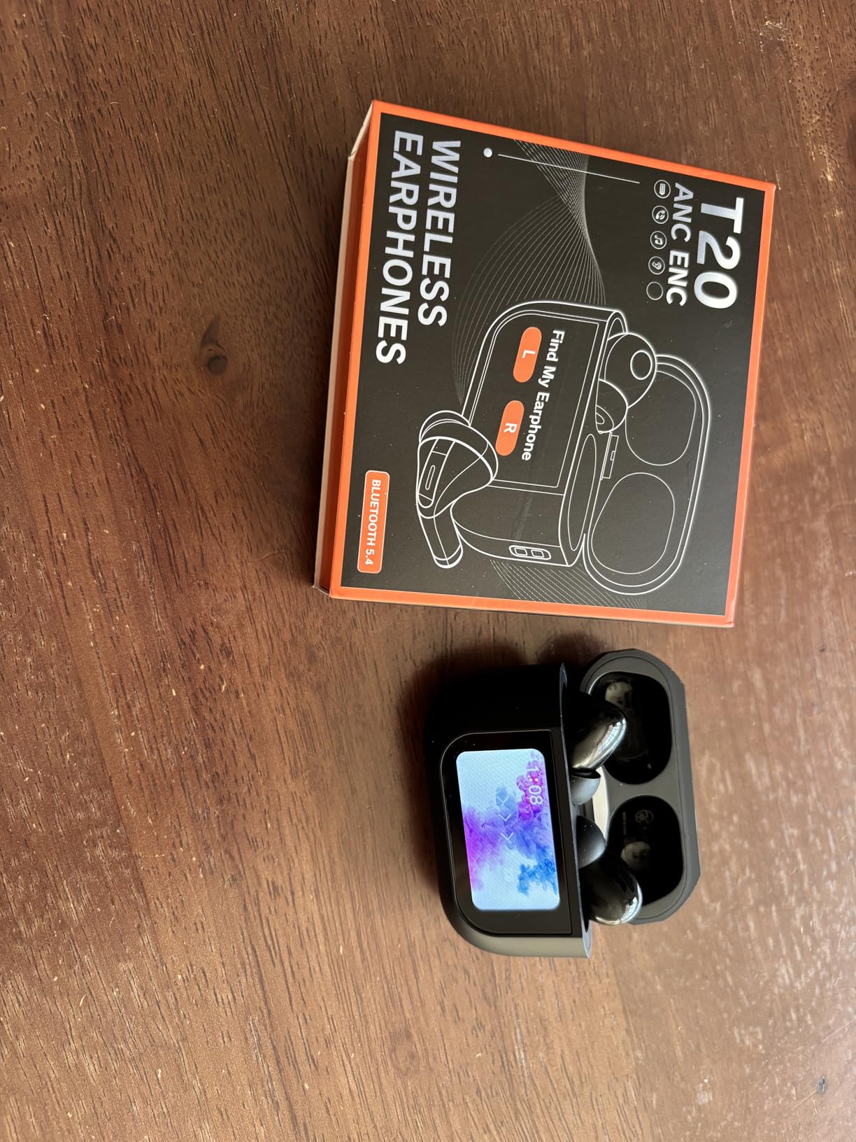 Wireless Earbuds, ENC Noise Cancelling Ear Buds with Smart Touchscreen Case, 48H Playtime for Sports & Working, Bass Stereo Sound, Bluetooth 5.4 Headphones for iPhone 17/16/15/14/13/Android Customer Review Wireless Earbuds, ENC Noise Cancelling Ear Buds with Smart Touchscreen Case, 48H Playtime for Sports & Working, Bass Stereo Sound, Bluetooth 5.4 Headphones for iPhone 17/16/15/14/13/Android - Customer Photo 2