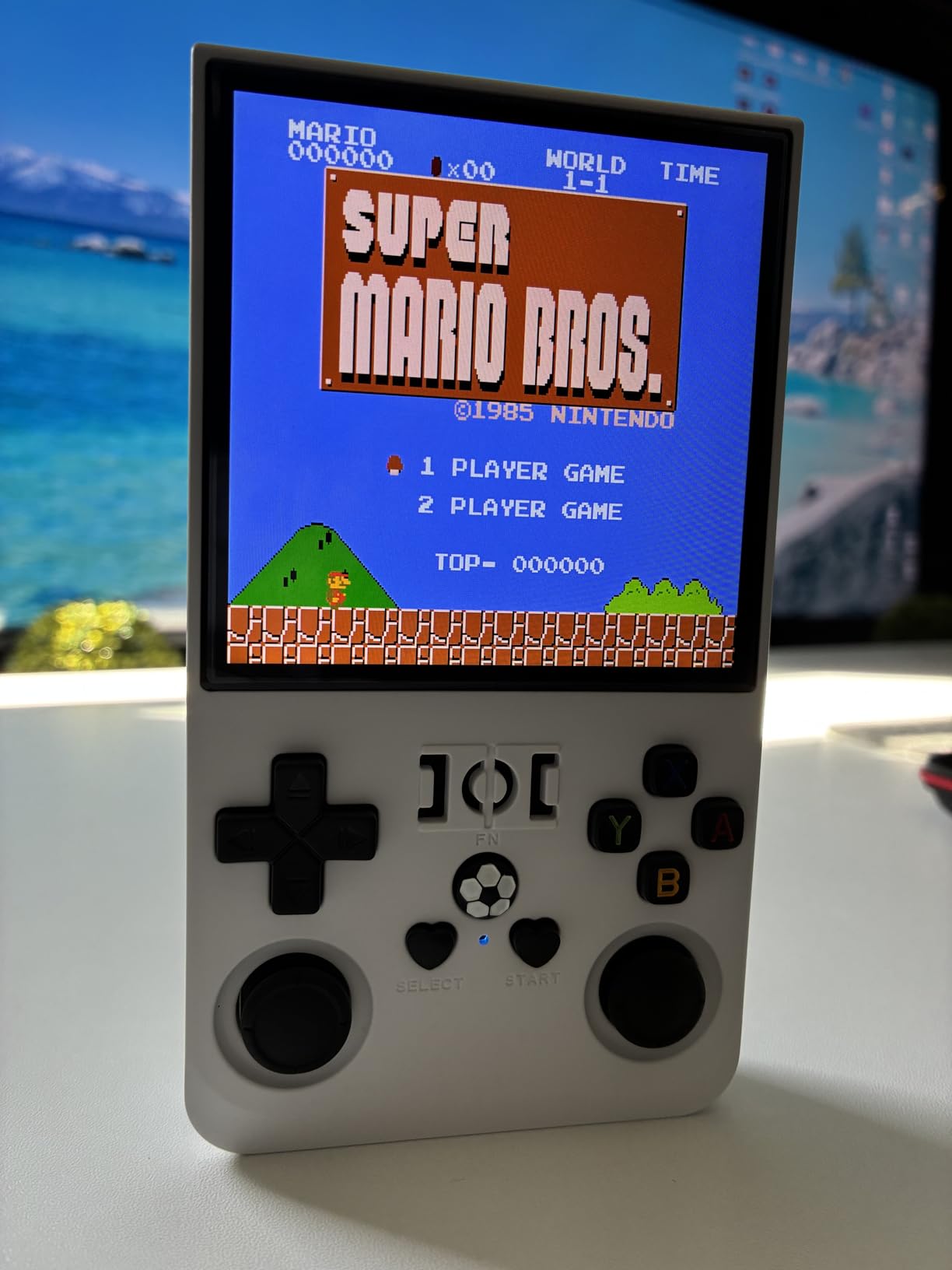 R36MAX Retro Handheld Game Console, 4.0 Inch 720x720 IPS Screen, Built-in 18,000+ Classic Game, Portable Hand Held Open Source Linux System, 4000mAh Battery Retro Gaming Console (Red 64GB) - Customer Photo 1
