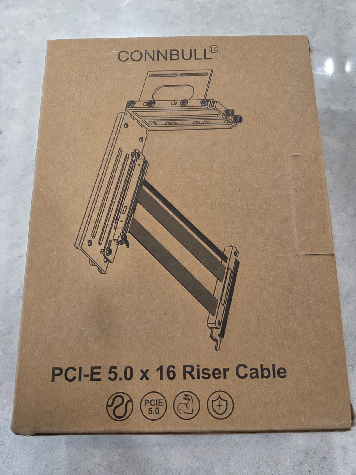 PCIE 5.0 Riser Cable with 3 Slots Vertical GPU Mount Bracket Kit, Gen 5 GPU Graphics Card Extension Cable, PCI-E 16X 128GB/s Compatible with PCIE 4.0 and WRX80/ 90E, RTX4090/ 5090/ RX7900XTX, 200mm Customer Review PCIE 5.0 Riser Cable with 3 Slots Vertical GPU Mount Bracket Kit, Gen 5 GPU Graphics Card Extension Cable, PCI-E 16X 128GB/s Compatible with PCIE 4.0 and WRX80/ 90E, RTX4090/ 5090/ RX7900XTX, 200mm - Customer Photo 1