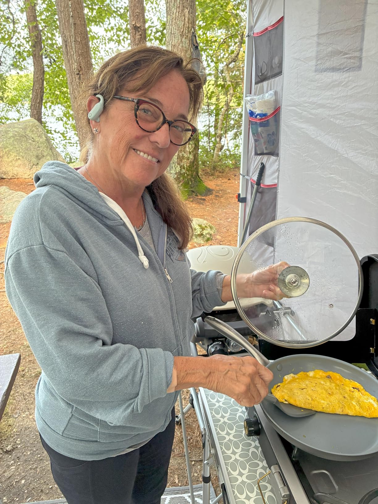 Active Noise Canceling Ear Buds Wireless Earbuds 96hrs Playback Bluetooth Headphones IPX7 Waterproof Stereo Bass Over-Ear Earphones with Earhooks Microphone LED Battery Display for Sports Workout - Customer Photo 4