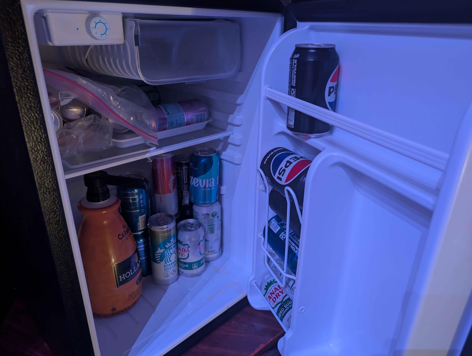 COWSAR 2.6 Cu.Ft Mini Fridge with Freezer, Single-Door Compact Refrigerator, 7 Settings Temperature Adjustable, 2 Removable Shelves, Small fridge for Bedroom, Office, Apartment, Dorm, Stainless Steel - Customer Photo 1