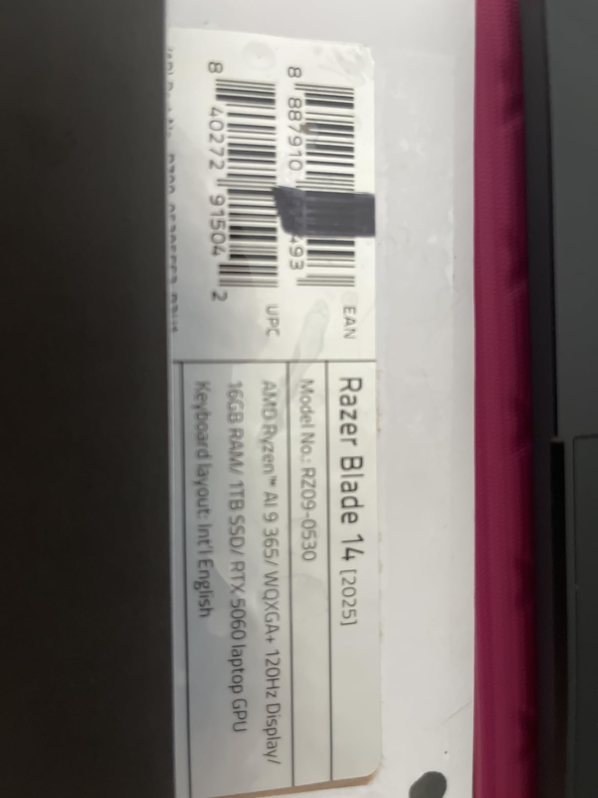 Razer Blade 14 (2025) Gaming Laptop: NVIDIA GeForce RTX 5060 - AMD Ryzen AI 9 365 CPU - 3K 120Hz OLED Display - 16GB LPDDR5X RAM - 1TB SSD - Thin & Lightweight - Chroma RGB - Windows - Black - Customer Photo 4