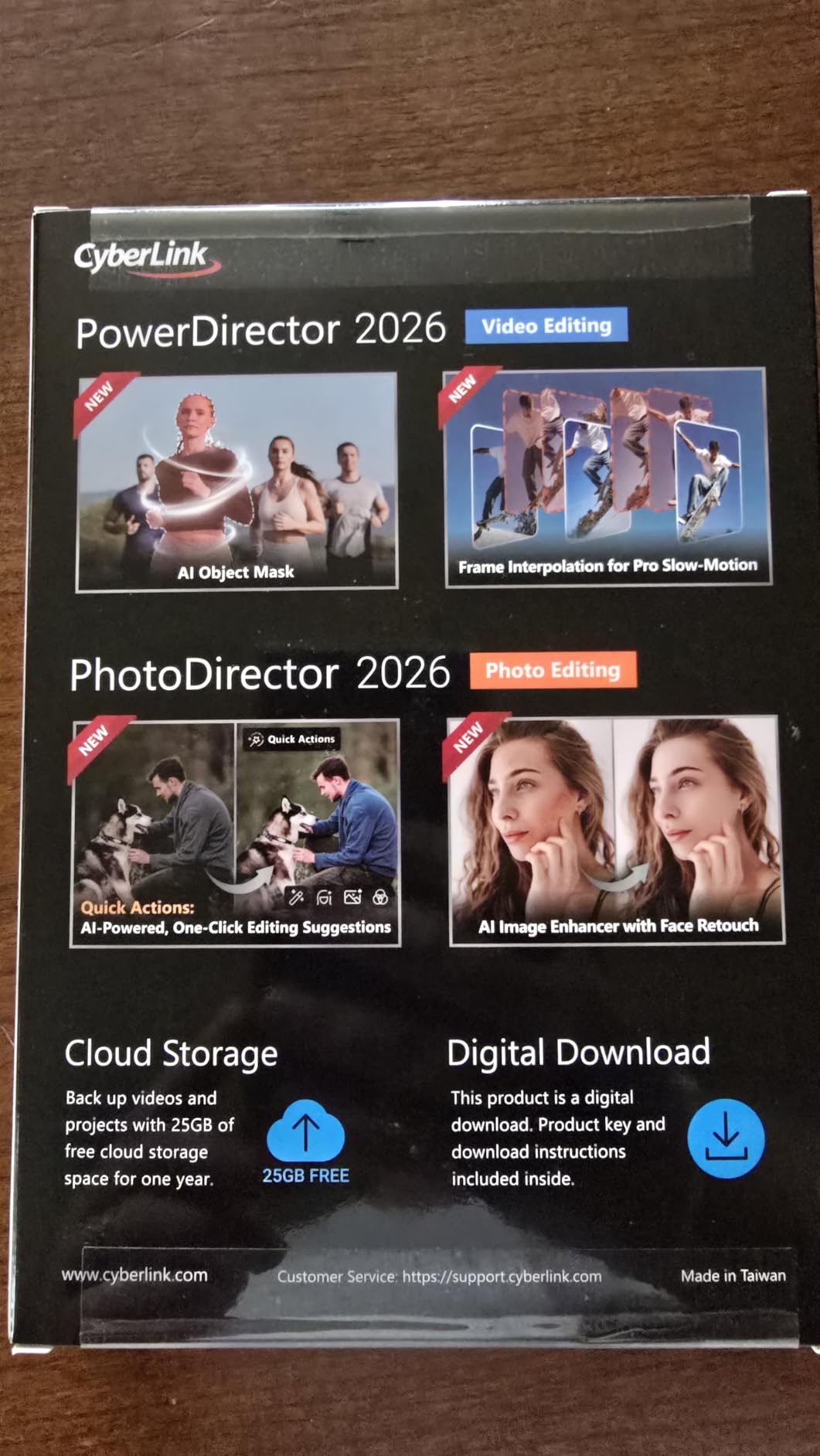 CyberLink PowerDirector and PhotoDirector 2026 | AI Video Editing & Generative AI Photo Editing for Windows | Easily Create Stunning Videos, Photos, Slideshows & Effects | Box with Download Code - Customer Photo 1